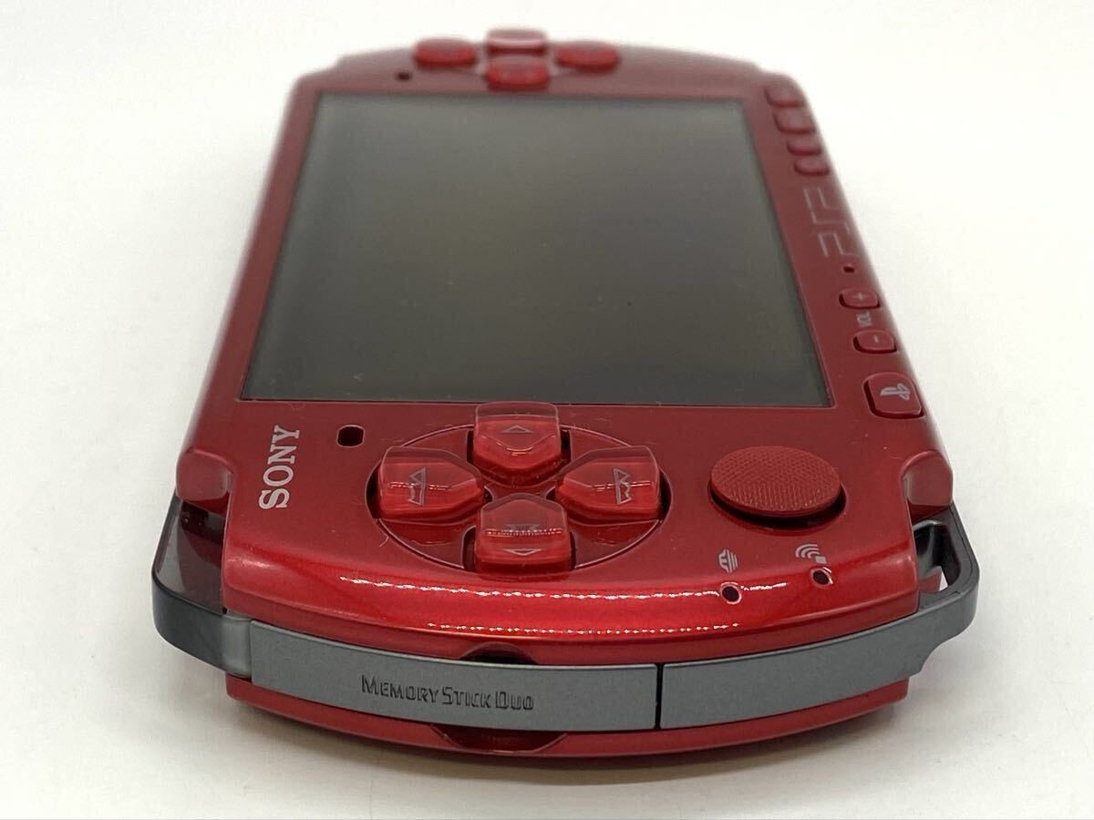 Sony PSP-3000 PSP 3000 Console Radiant Red Working English language w/Charger