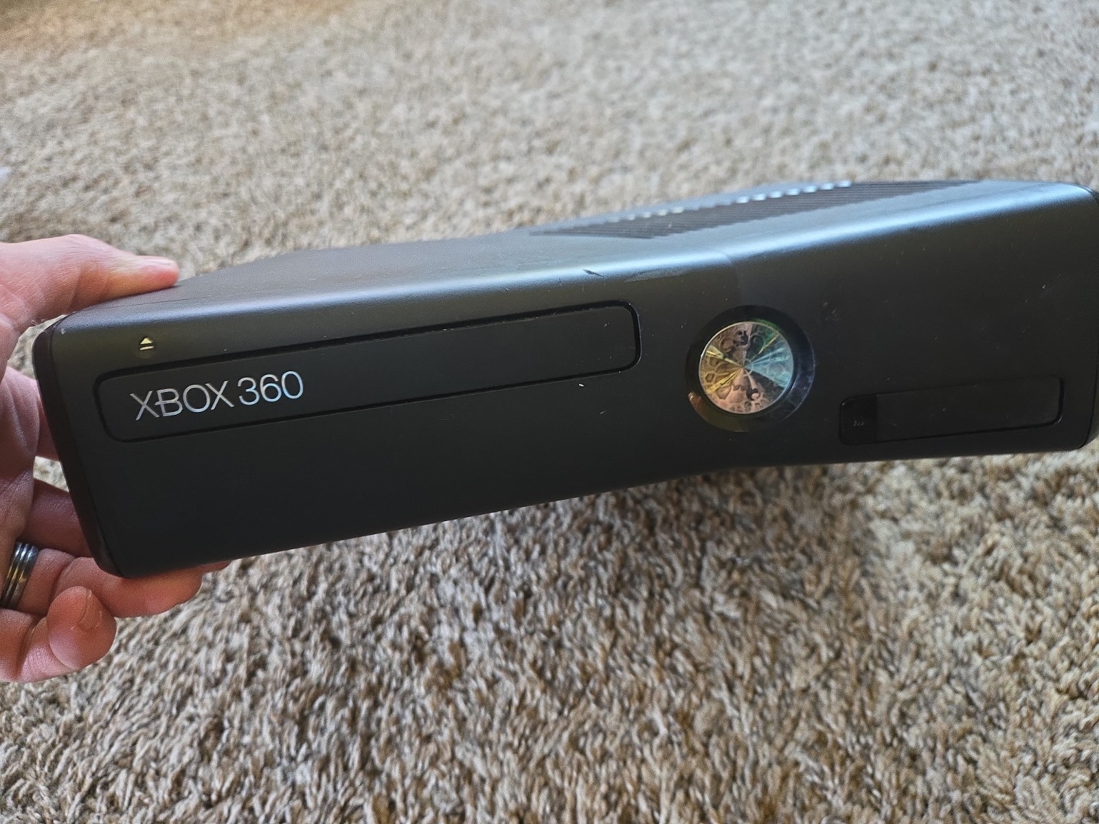Microsoft Xbox 360 S Console Black HDMI Model 1439 – 2010 – Untested