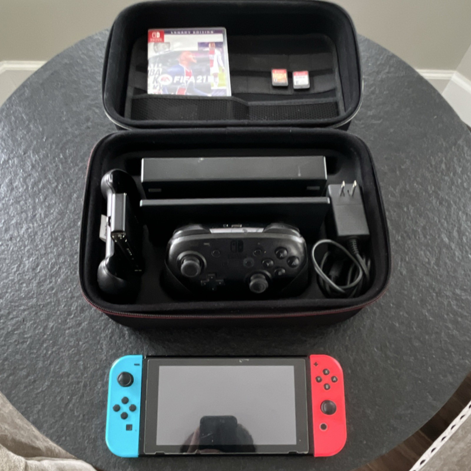 Nintendo Switch Console Bundle Black Blue Red w/ Controllers & Games