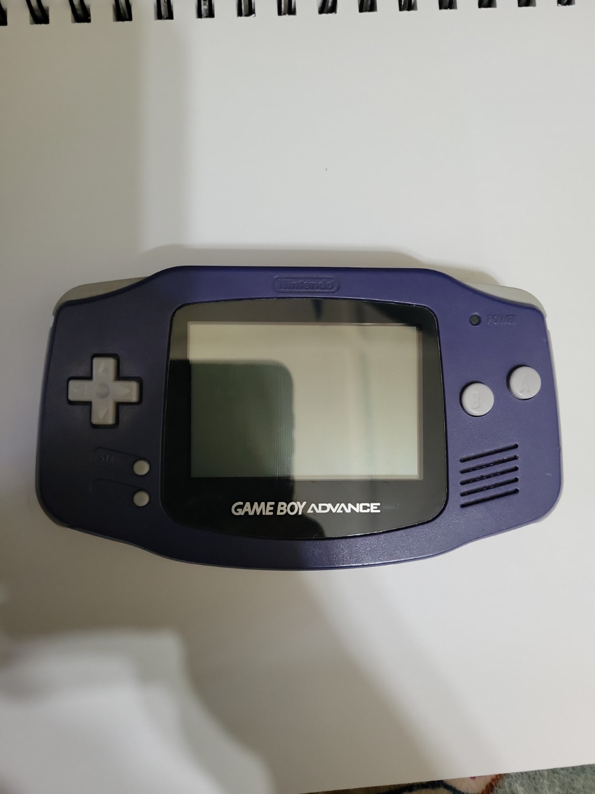 Nintendo Game Boy Advance Handheld System – Indigo (Works, Broken Battery Cover)