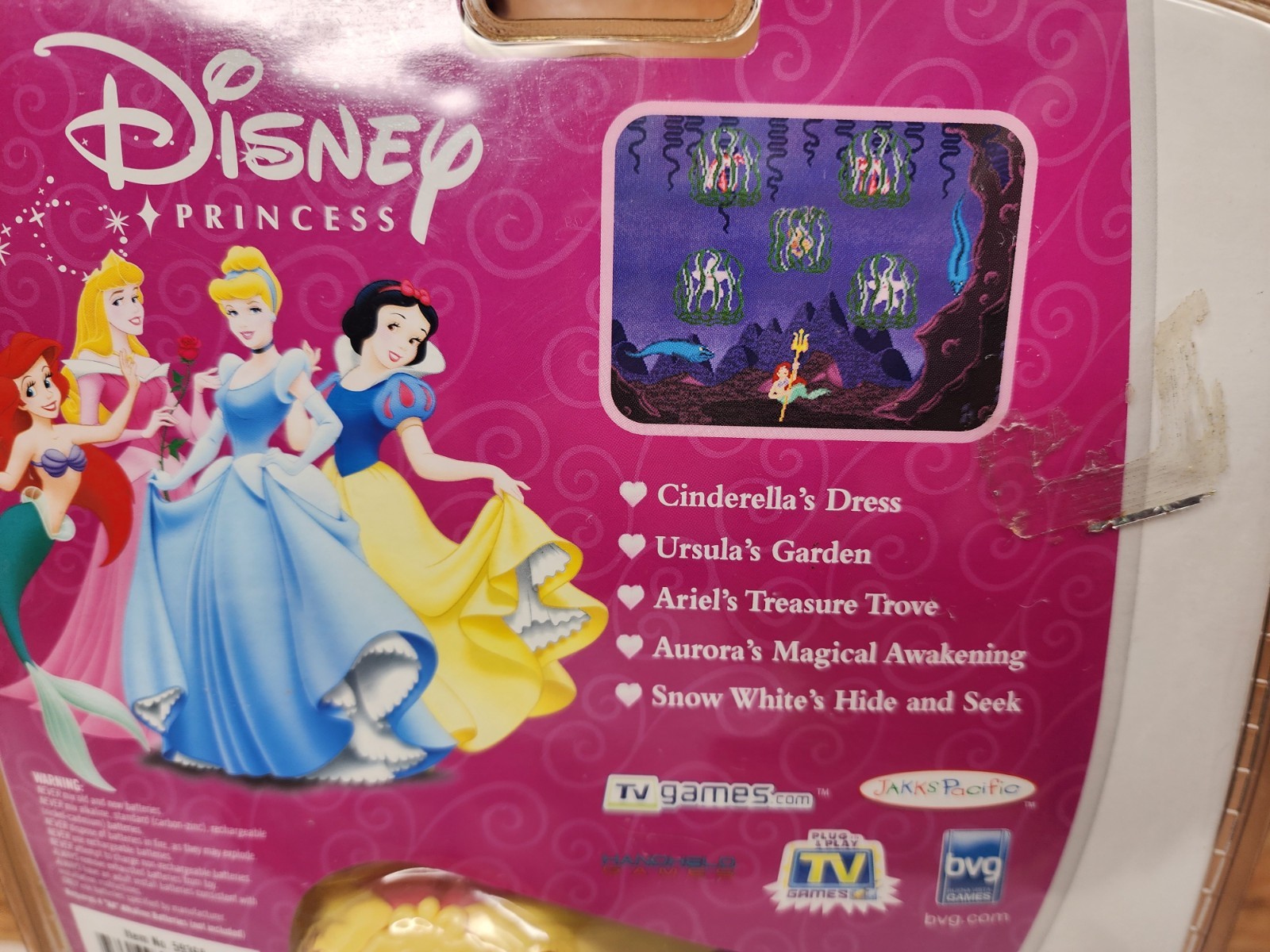 2006 Jakks Disney Princess Magical Adventures 2nd Ed. Plug & Play TV w/ 5 Games
