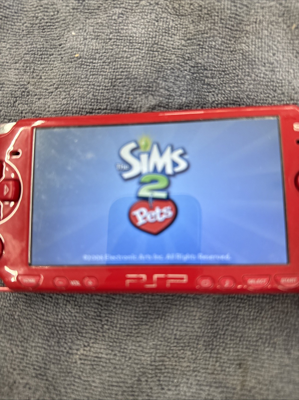 Sony PSP 3000 Console OEM Radiant Red (No Battery & Worn ) Read Games Button Wor
