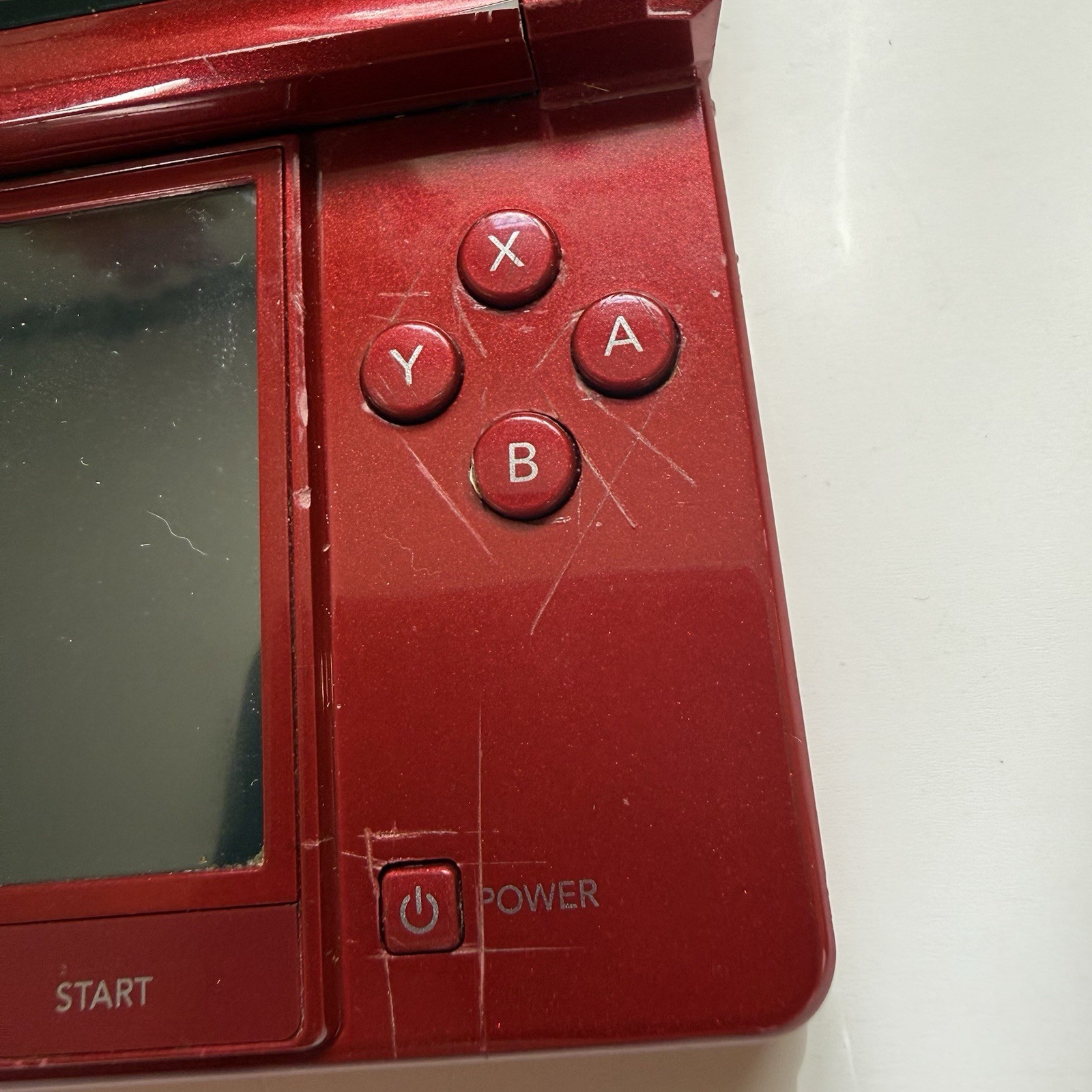 Nintendo 3DS Handheld System Flame Red Tested USA *READ DESCRIPTION