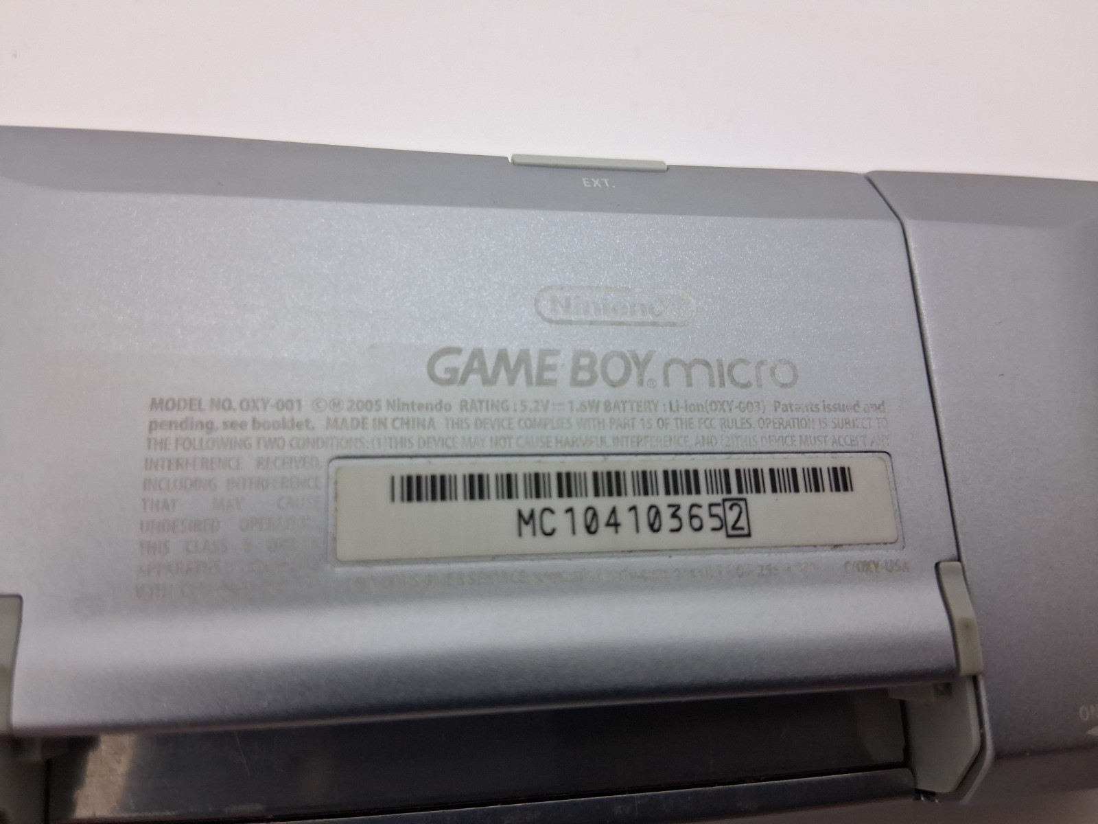 Nintendo Gameboy Advance GBA Micro Handheld Console Black/Silver