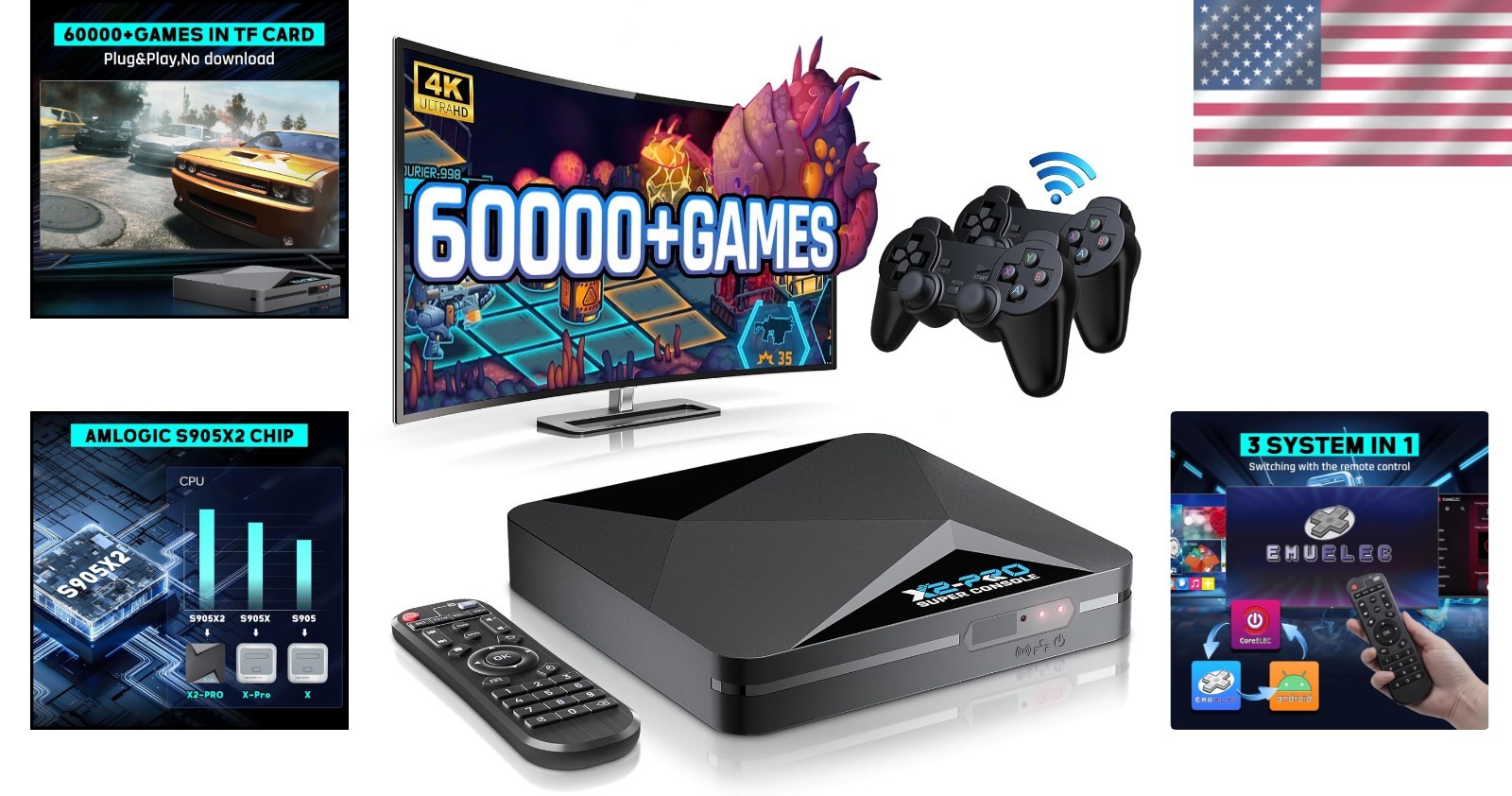 Super Console X2 Pro – 65,000+ Classic Games & 60+ Emulators