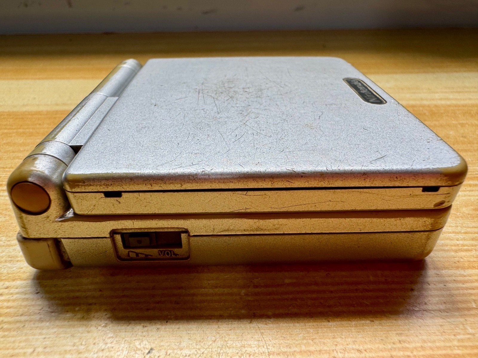 Nintendo Gameboy Advance SP AGS001 Ice Metallic Silver Handheld System Console