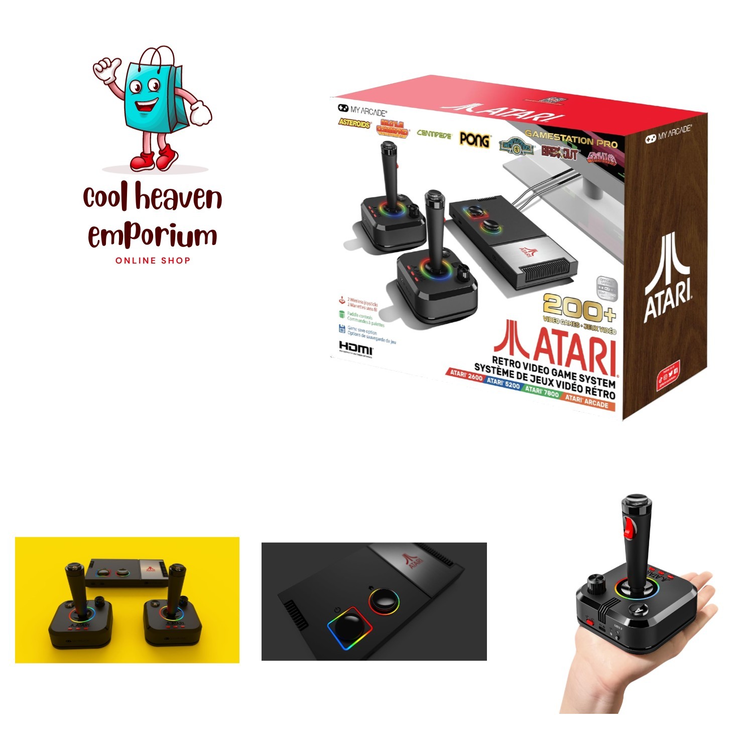Atari Game Station Pro: Connects to TV with 200+ Games & Wireless Controllers