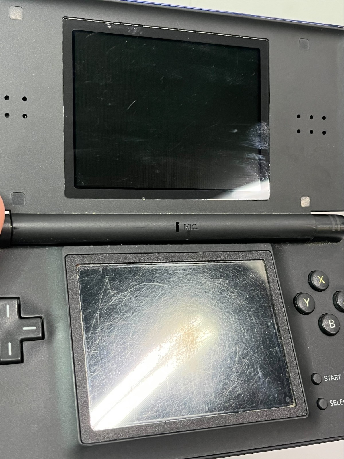 FOR PARTS! Nintendo DS Lite – Blue – Trigger buttons faulty + Loose hinge (B412)