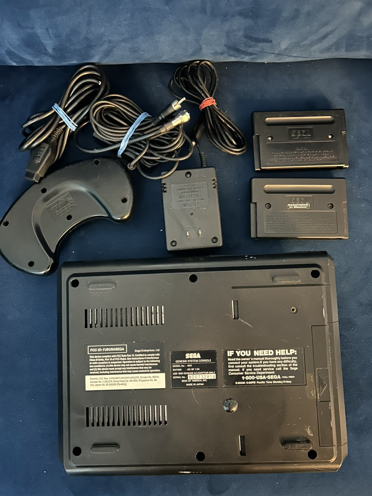 Sega Genesis Model 1 MK-1601 Console With Sonic The Hedgehog TESTED!