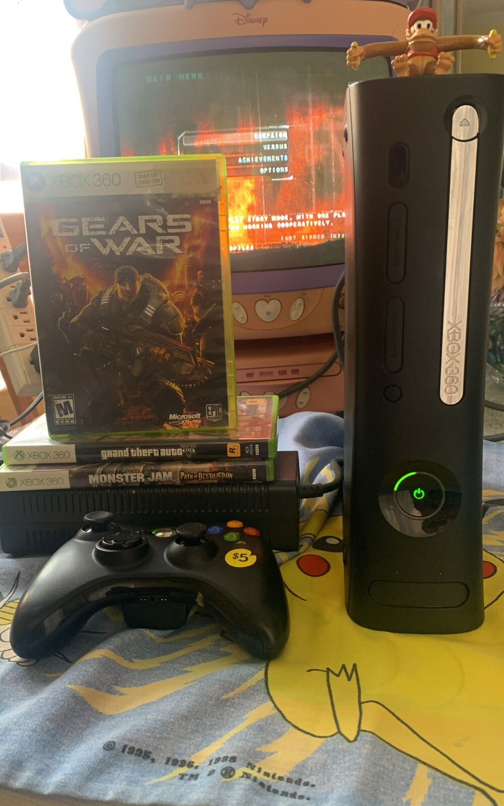 Microsoft Xbox 360 ELITE Core Model Matte Black Video Game Console System 4GB