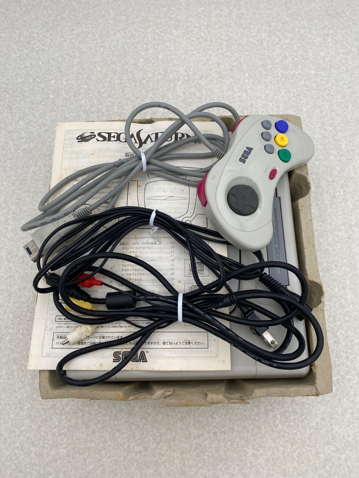 Sega Saturn Console HST-3220 HST-0019 NTSC-J Boxed Set CIB Tested From Japan