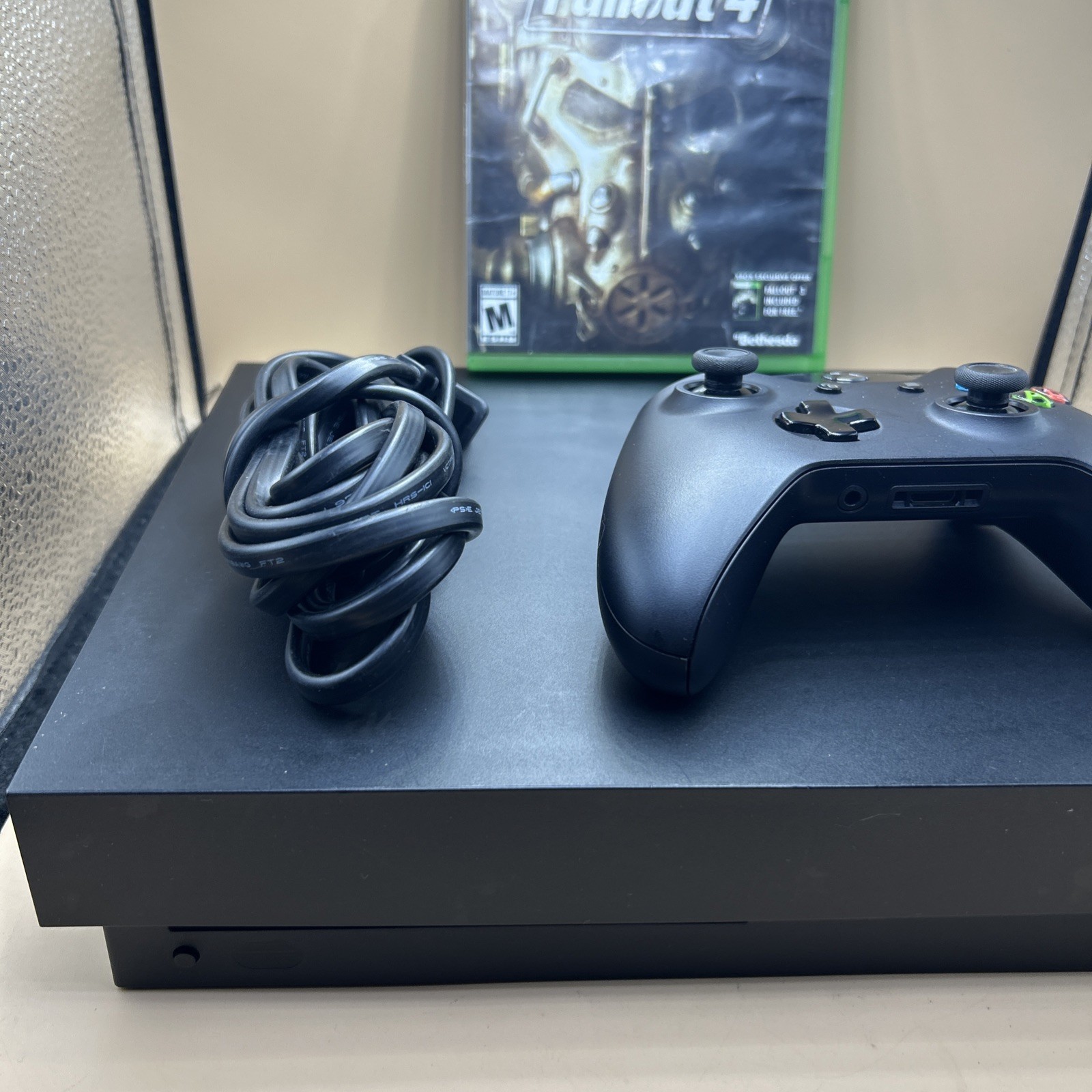 Xbox One X 1TB Black Console w CONTROLLER & PWR CABLE Tested Free Game