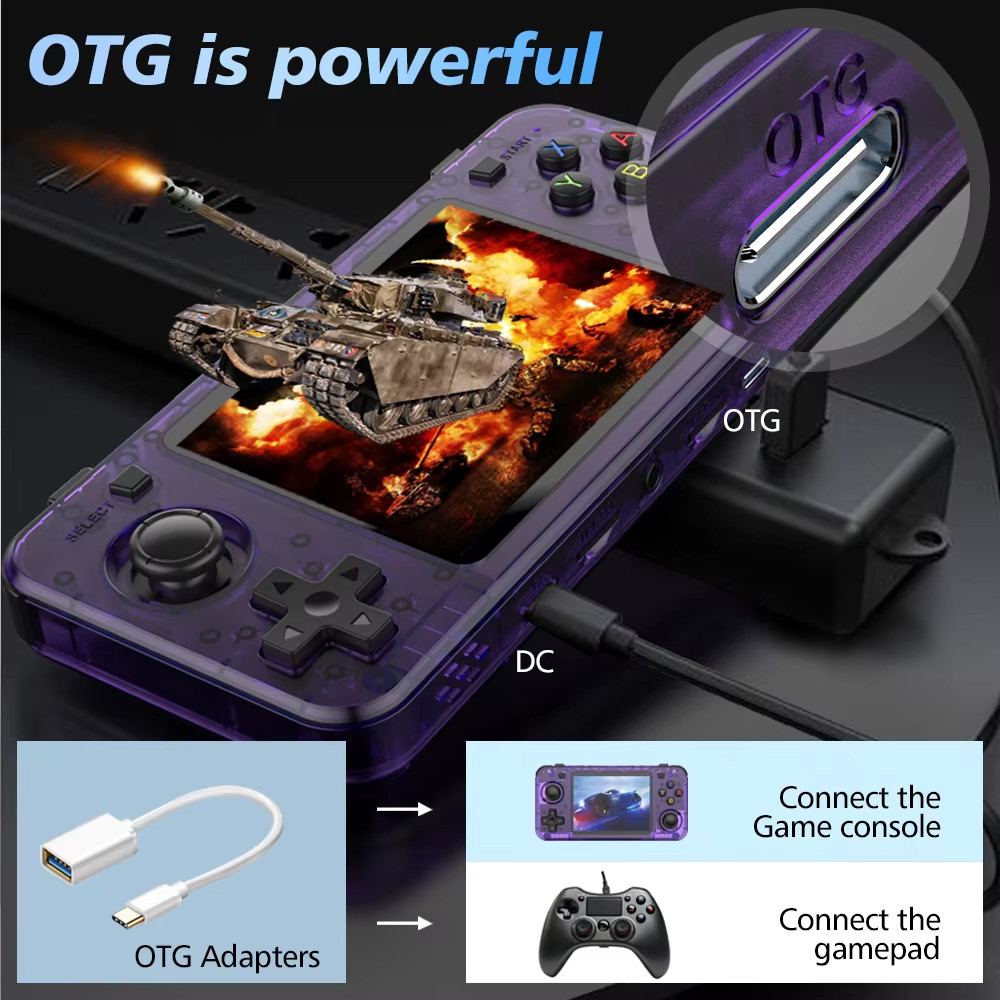 New R36H Game Console R36S Horizontal Retro Handheld Consolas Open Source Portab
