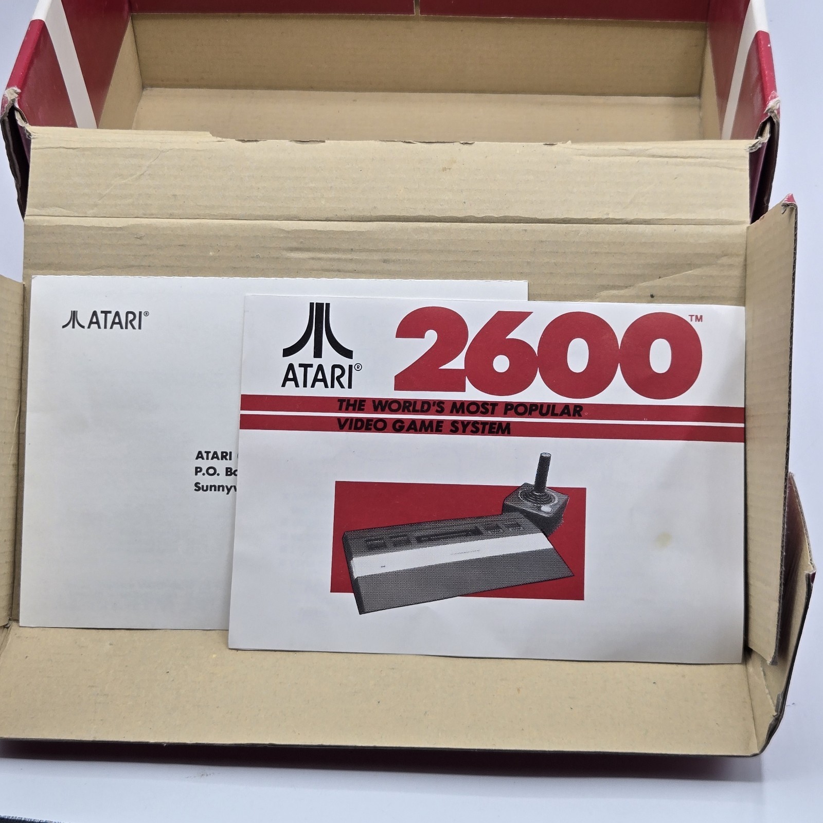Atari 2600 Jr. Console BOX ONLY with manual and registration card 1987