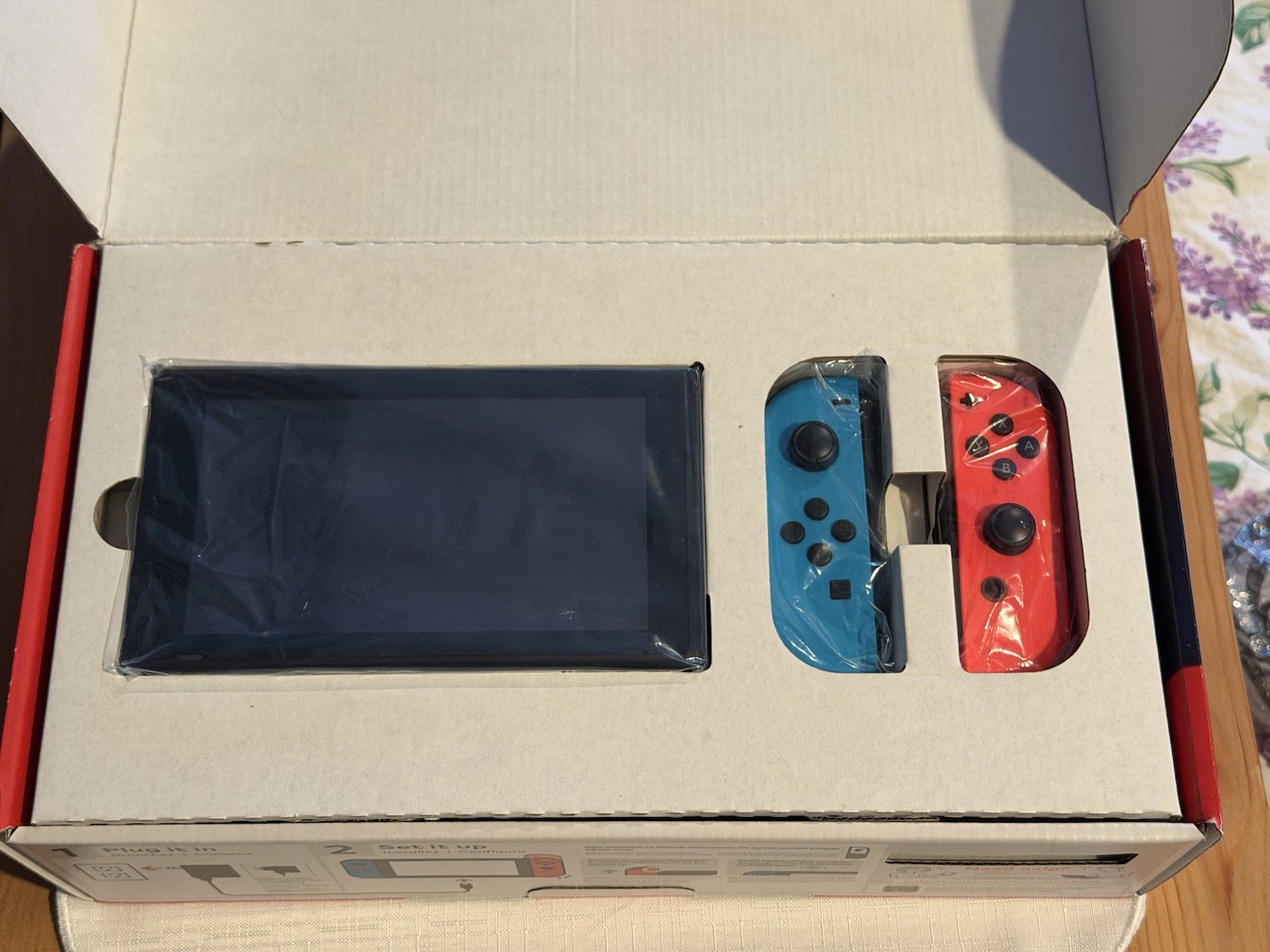 Nintendo Switch Console Bundle Complete In Box Dock OEM AC Joy-Cons HDMI Tested
