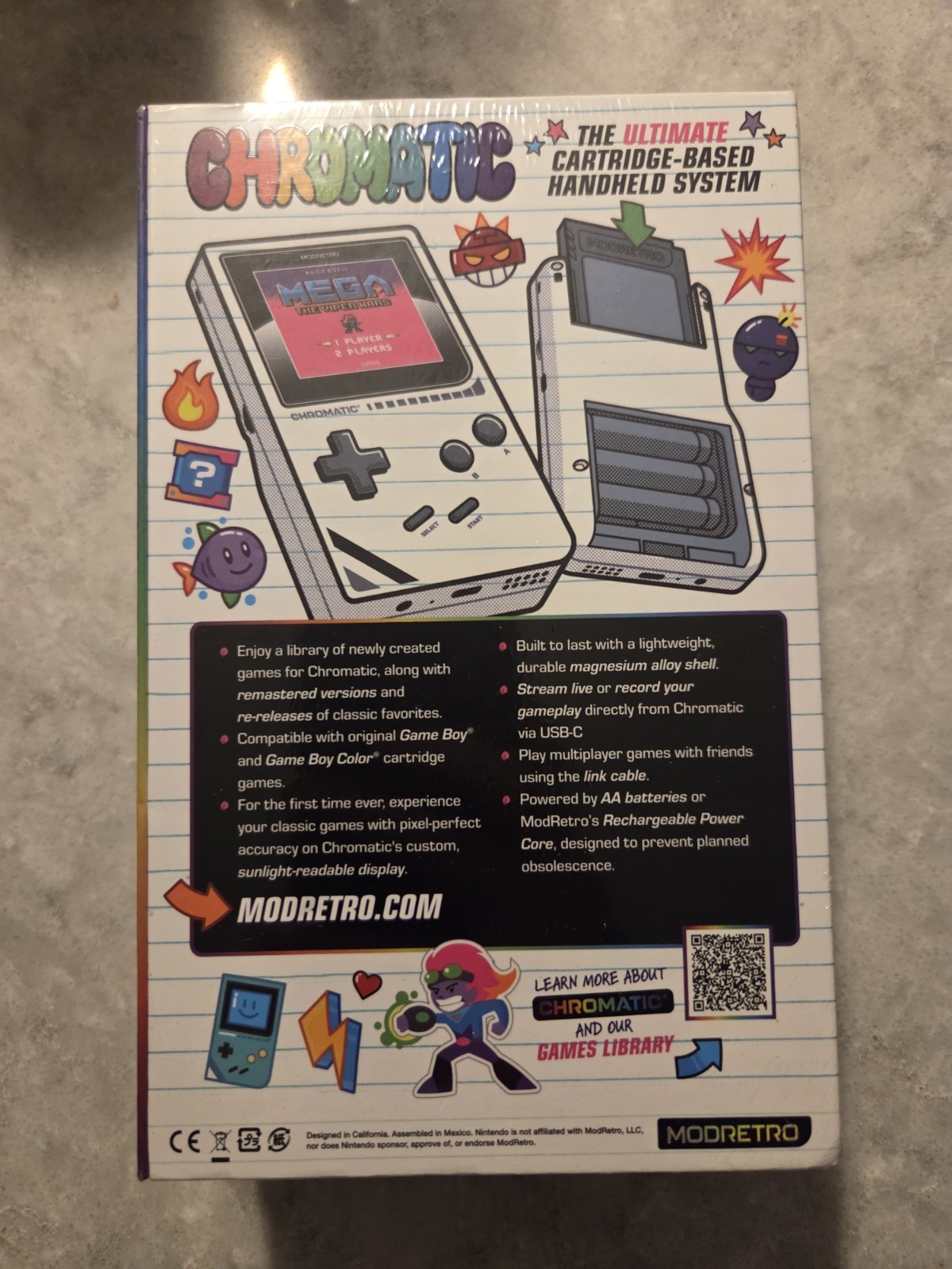Mod Retro CHROMATIC Gorilla Glass – Bubblegum (New, Factory Sealed)