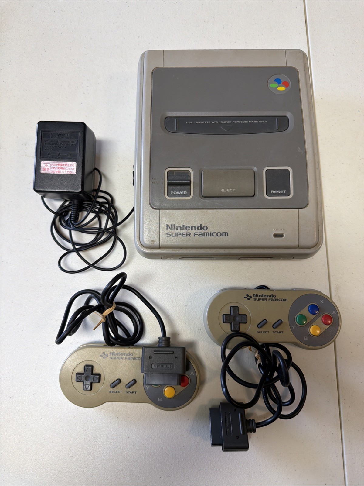 Nintendo Super Famicom Console + (2) OEM Controller and AC Adapter, S23126540