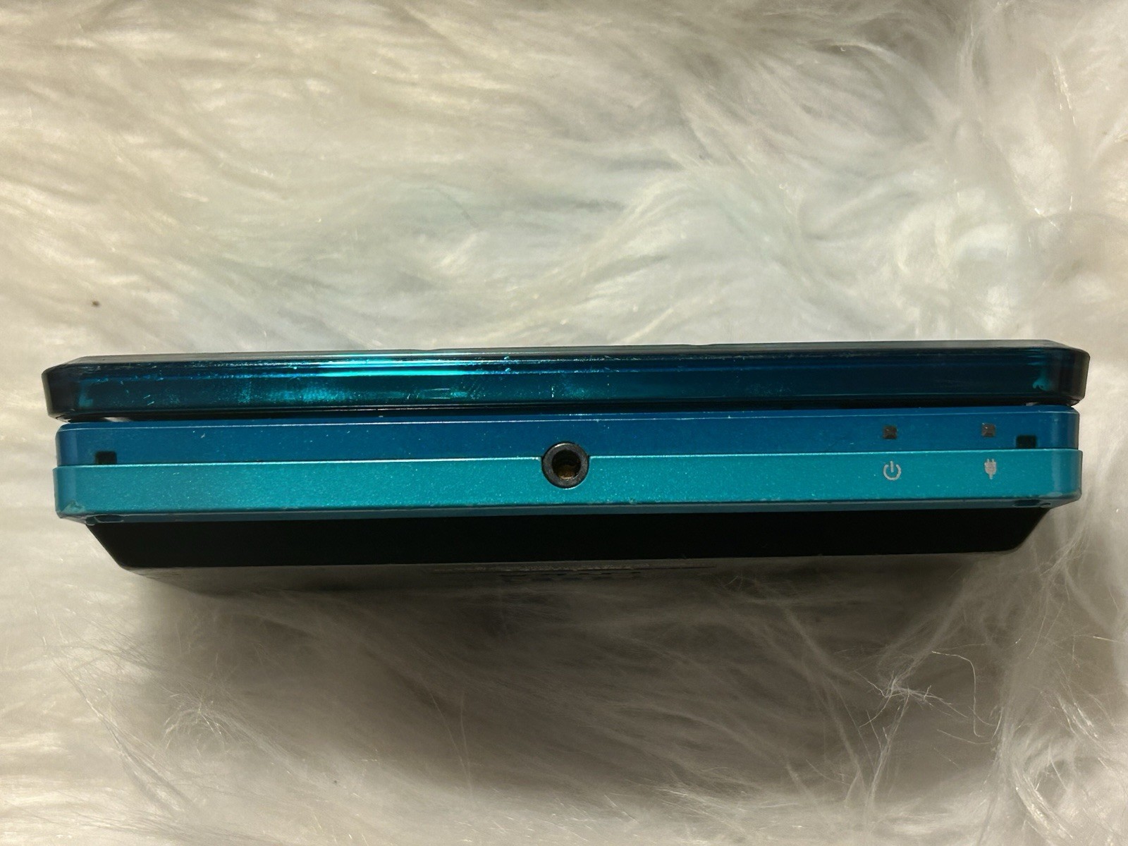 READ Nintendo US 3DS Aqua Blue For Parts/Repair Powers On