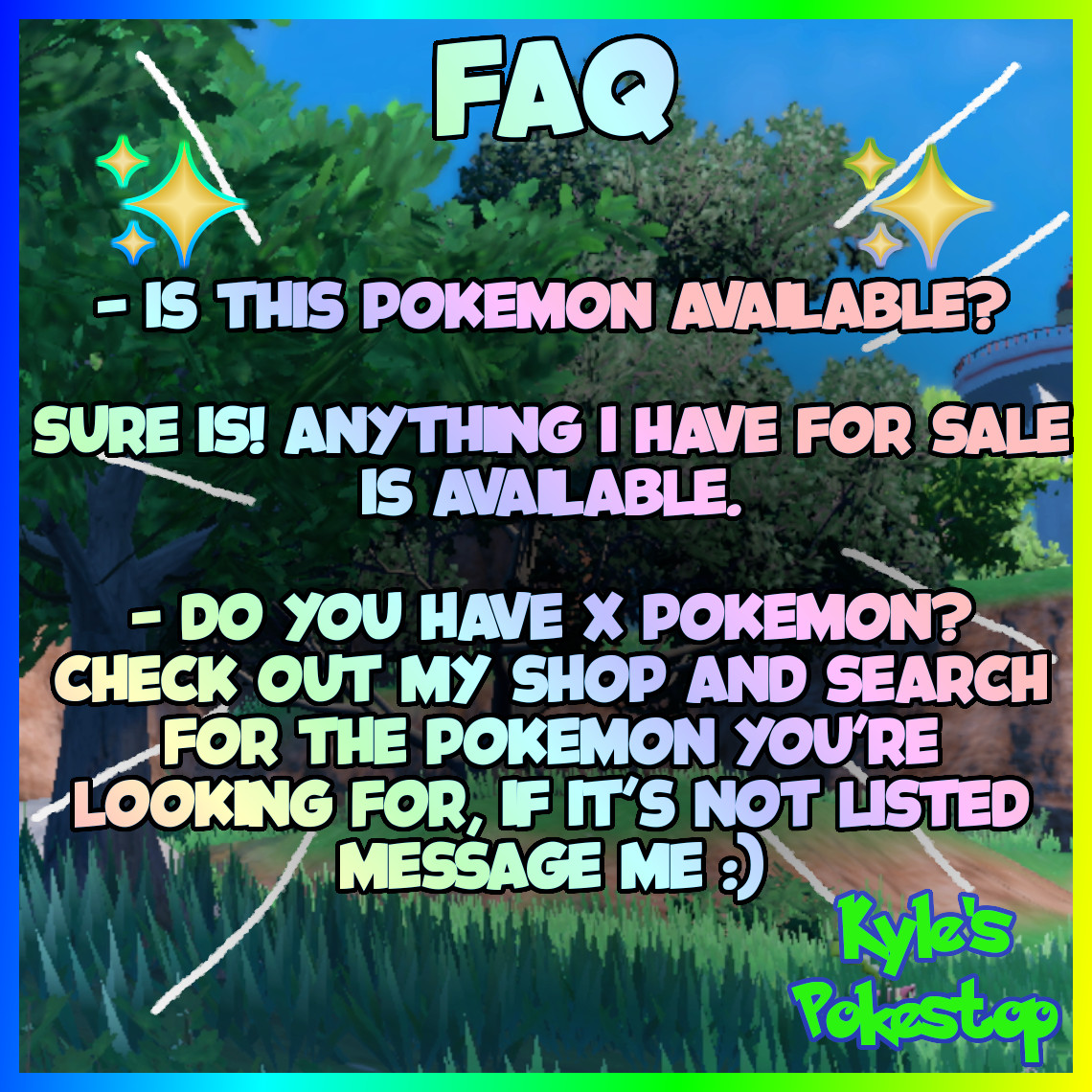 6IV CUSTOM POKEMON ✨ SHINY/NON-SHINY ✨ ITEM, EVS, IVS, ETC | SWORD & SHIELD SWSH