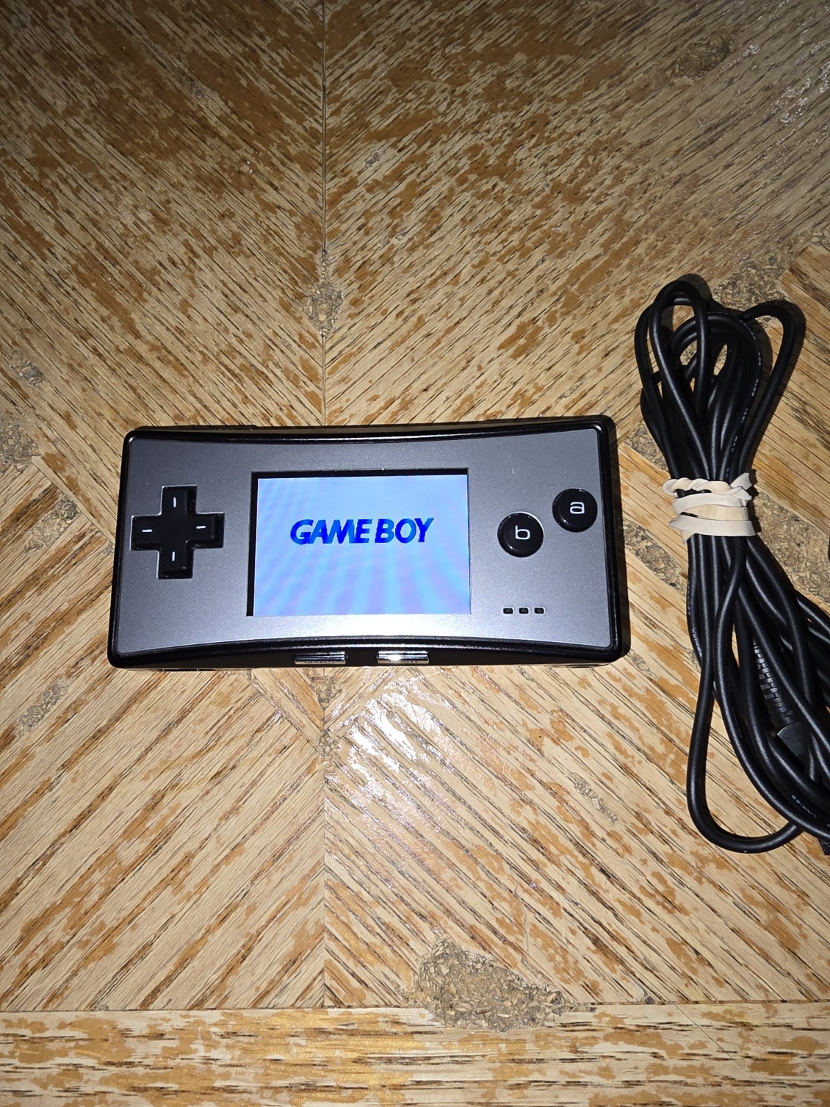 Nintendo Gameboy Micro Black Silver Handheld System Console OXY-001 Tested