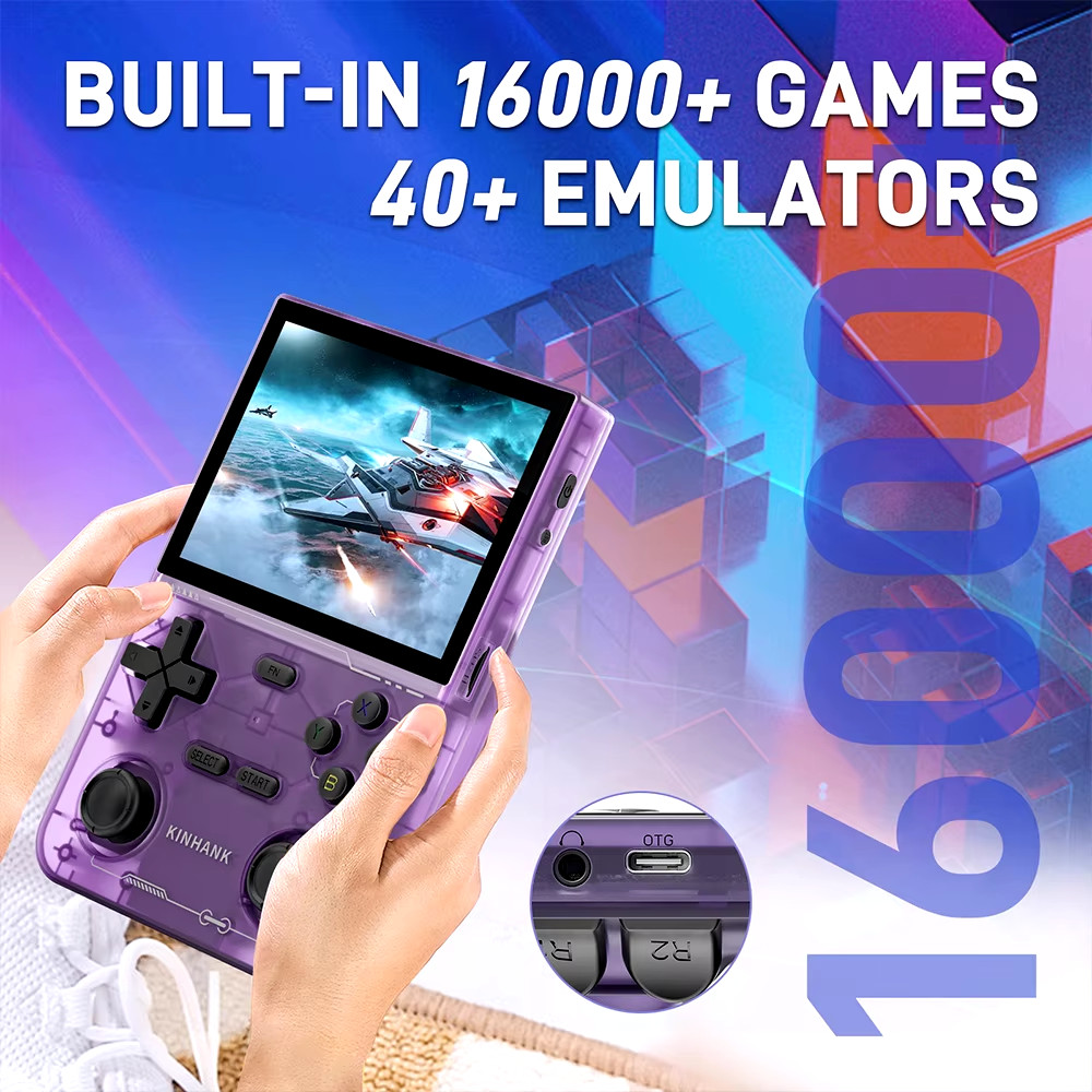 K36 Retro Handheld Video Game Console 500Nit 3.5 Inch IPS Screen 16000 Games Emu