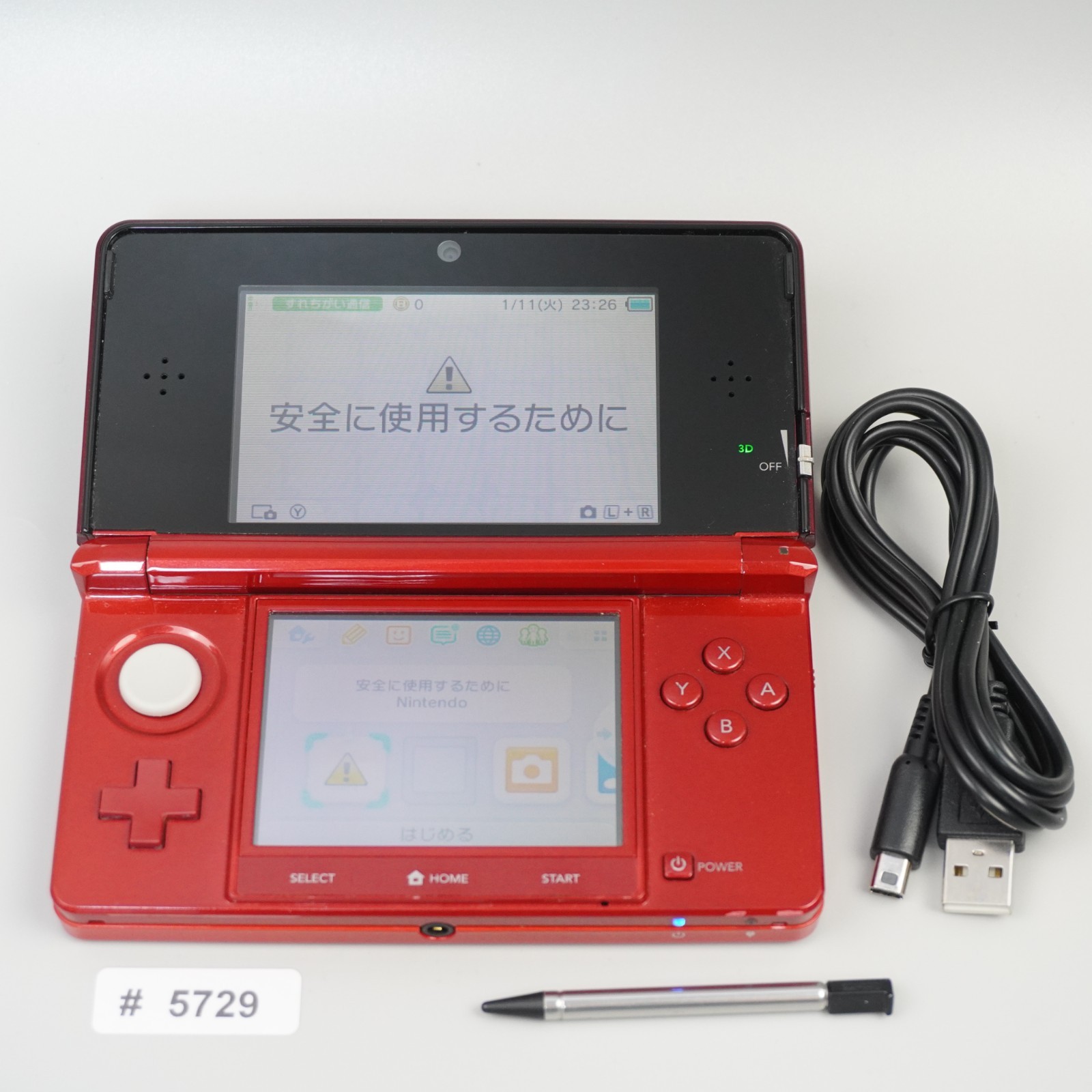 Nintendo 3DS Console System Red Japanese ver CTR-001 (READ DESC) #5729