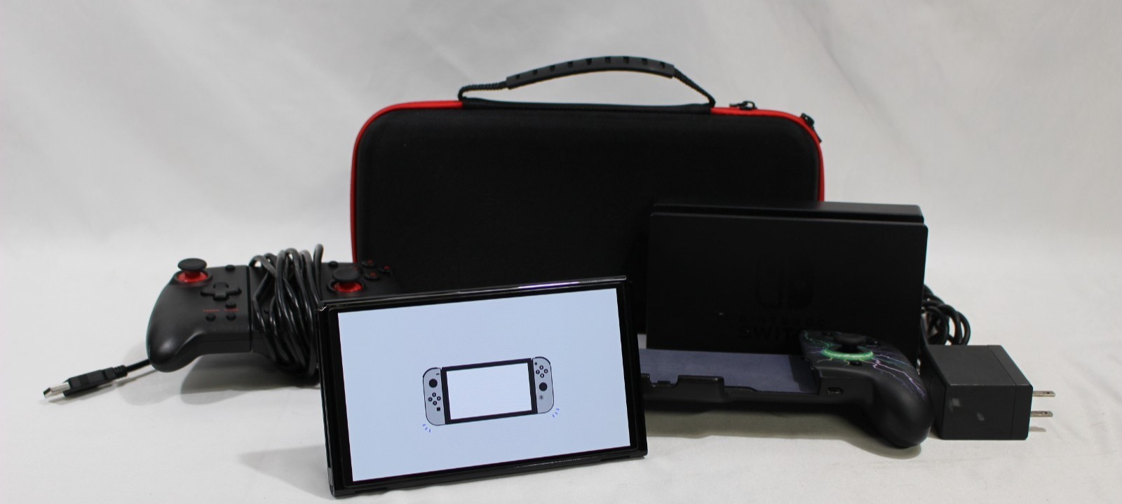 Nintendo Switch OLED Model HEG-001 Handheld Console – 64GB – W/ Extras
