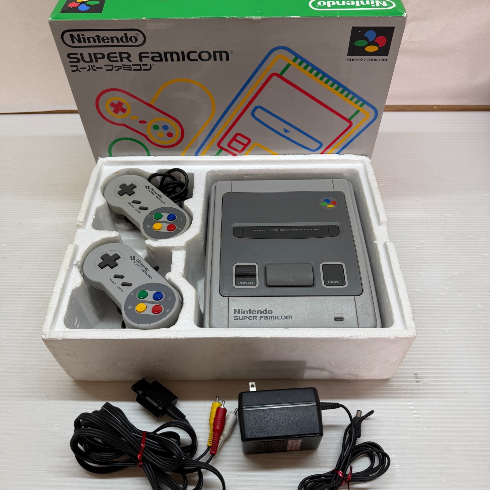 Excellent Super Famicom Console Set Nintendo SFC Japan Tested Fully