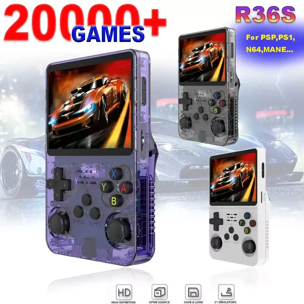 Handheld Game Console 64GB 20000+ Games 3.5″ IPS Screen Portable System