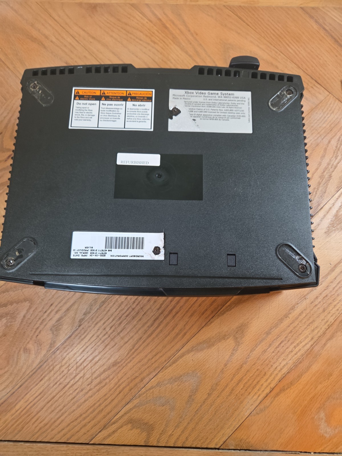 Microsoft XBOX Original Classic System For Parts with Remote and Manual No Chord