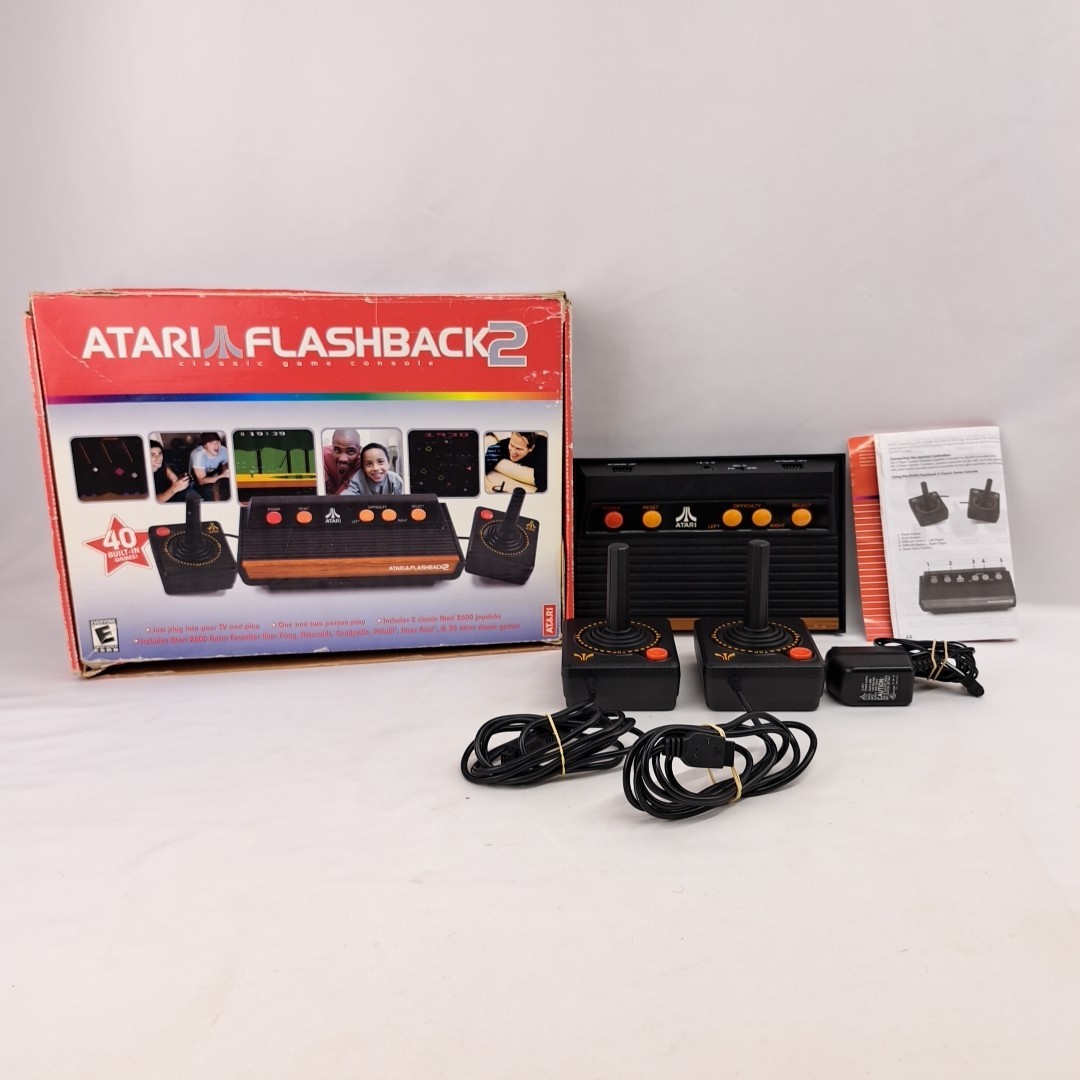 Atari Flashback 2 Classic Game Console 40 Built In Games With 2 Controllers