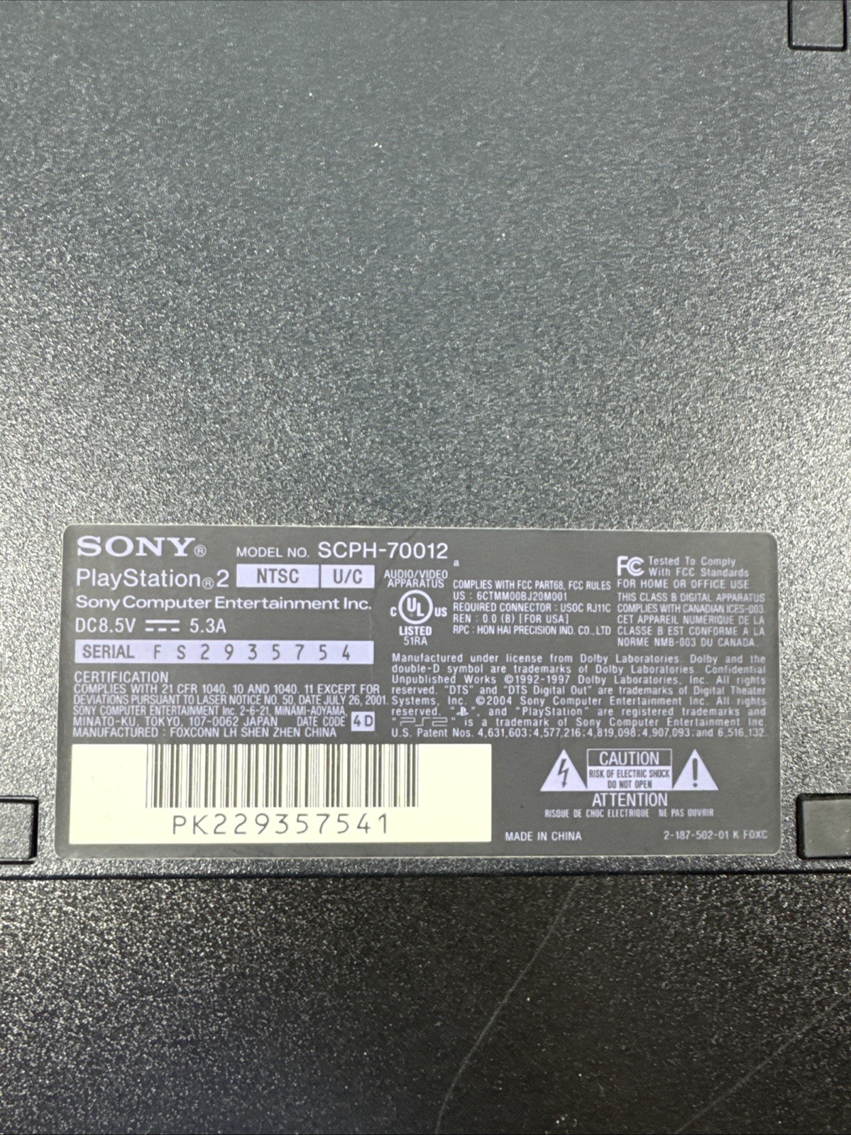 Sony PlayStation 2 PS2 Slim Black Console SCPH-70012 Complete in Box