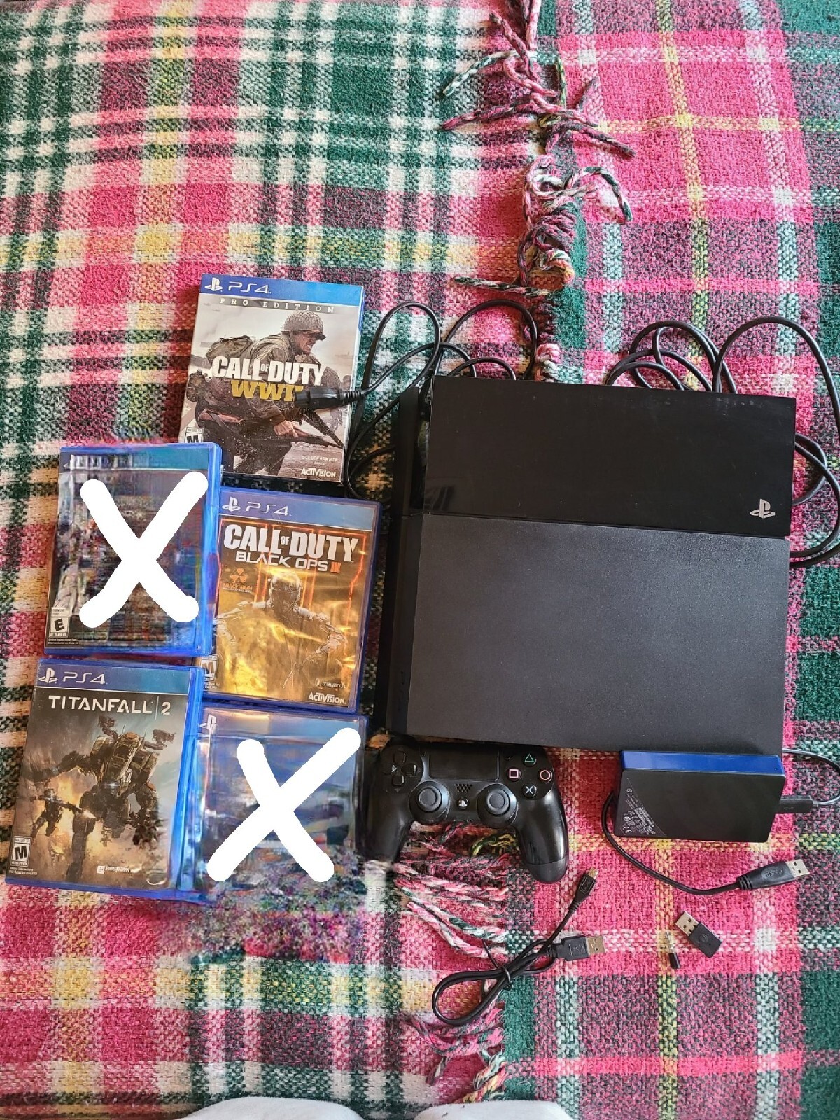 PS4 Original(Standard) Model 500GB + 4 Tb External Hard Drive And More