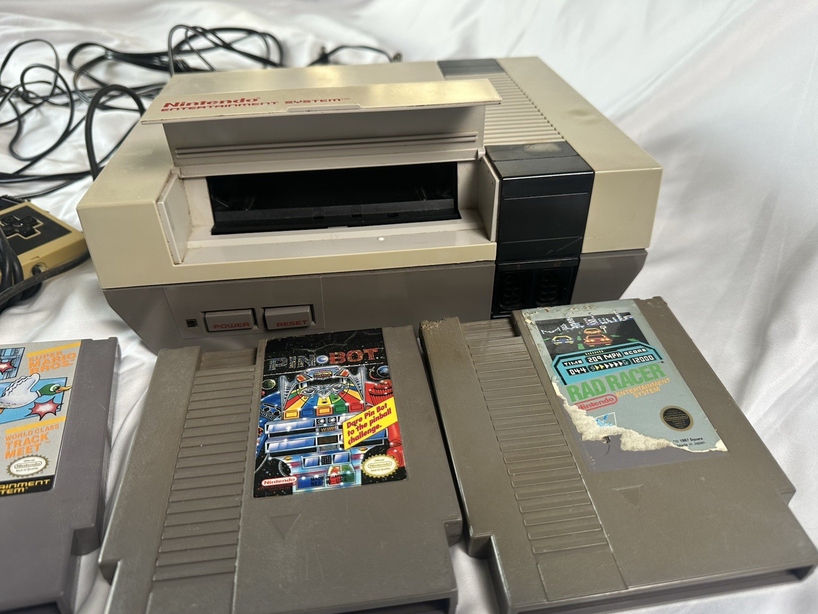 Nintendo NES Action Set Home Console White Gray Untested Retro Gaming System