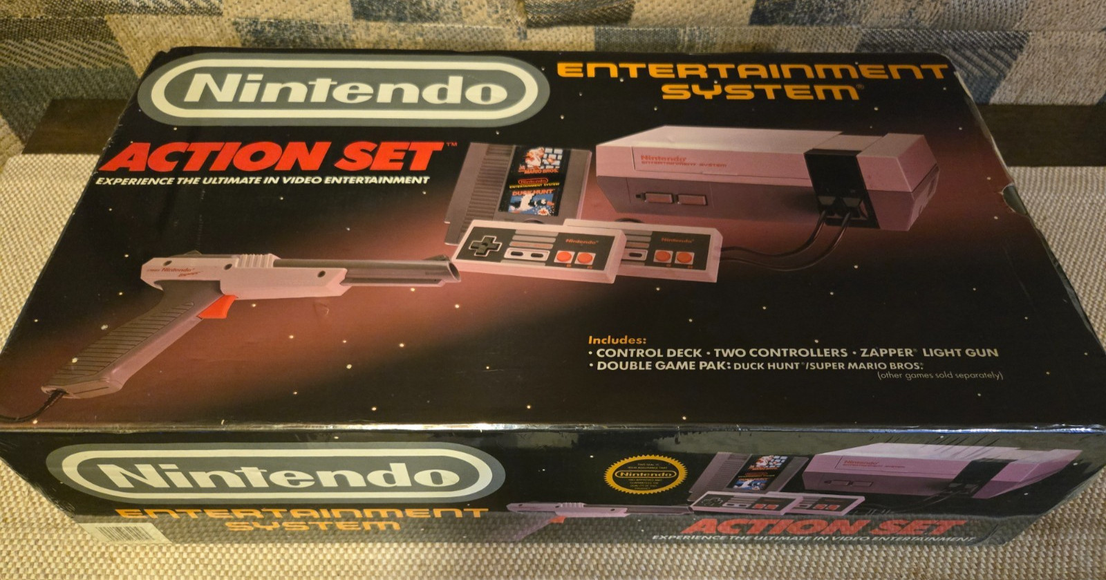 Vintage Nintendo NES Action Set Home Console, Complete In Box + Mario /Duck Hunt