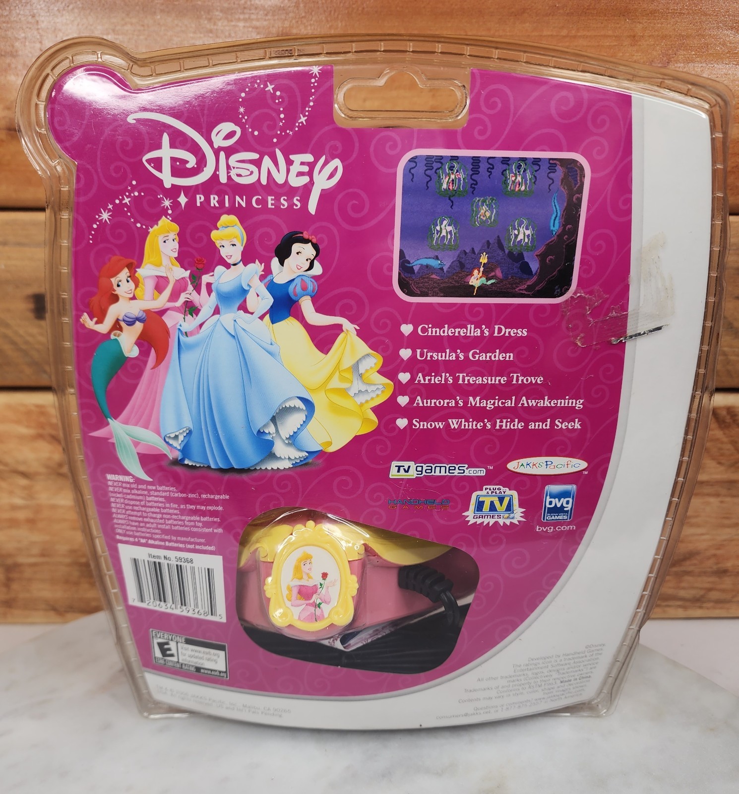 2006 Jakks Disney Princess Magical Adventures 2nd Ed. Plug & Play TV w/ 5 Games