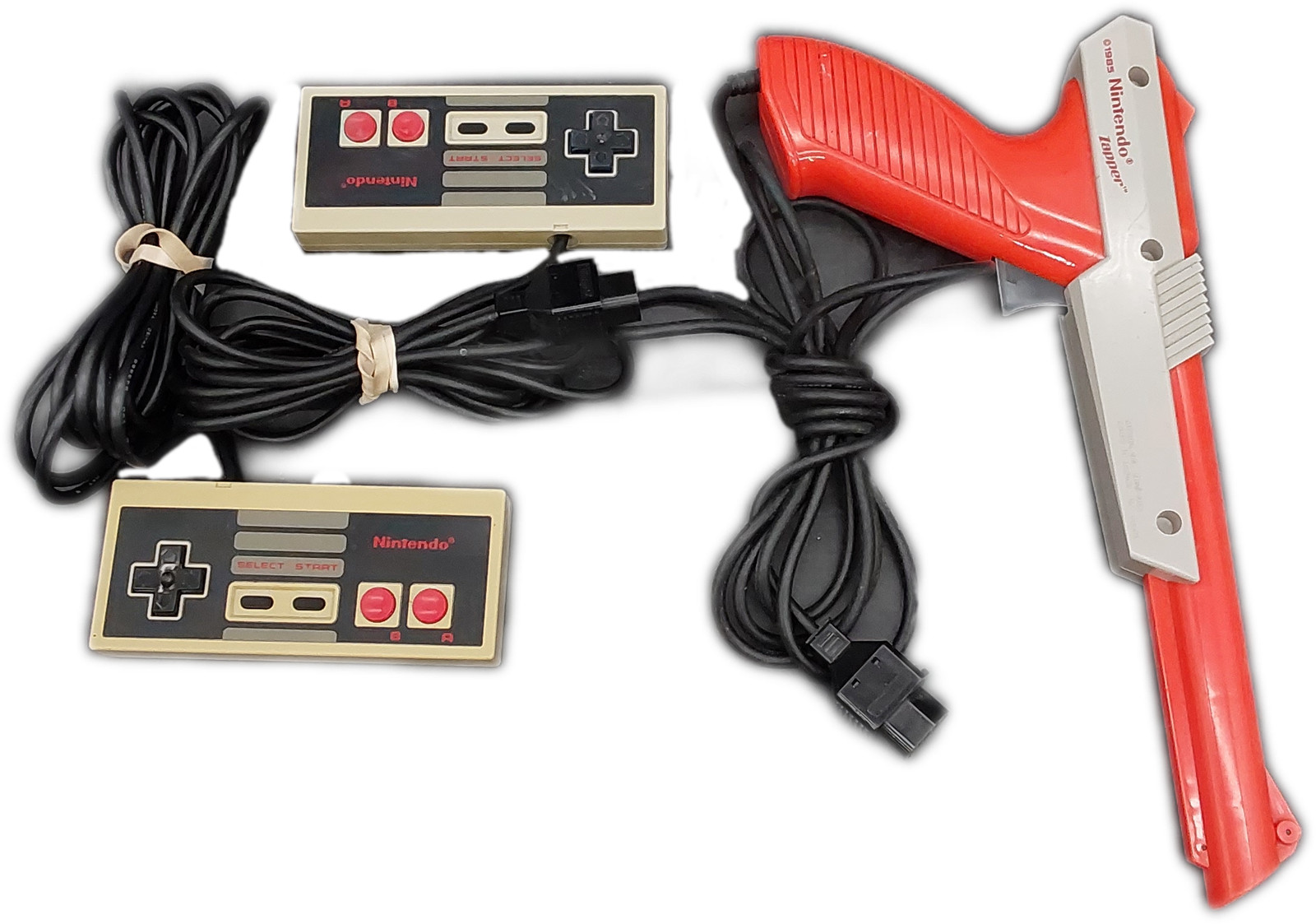 Nintendo NES-001 Console 2 Controllers Zapper Mario Duck Hunt