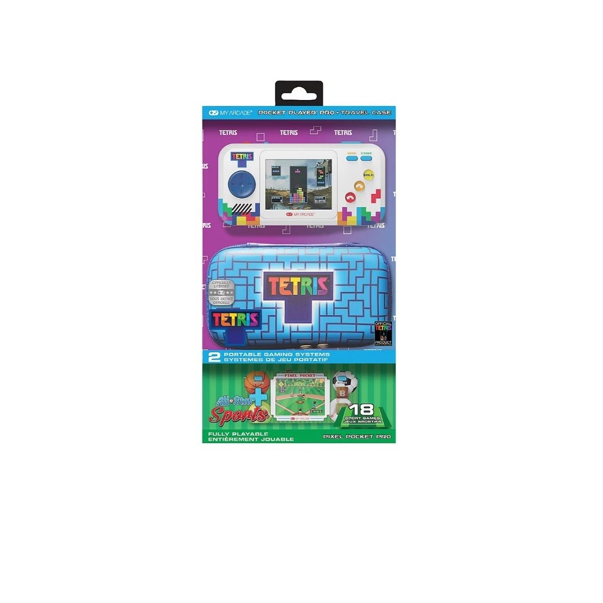 My Arcade Tetris Pocket Player Pro Bundle and Sports Pixel Pocket Pro DGUNL-7181
