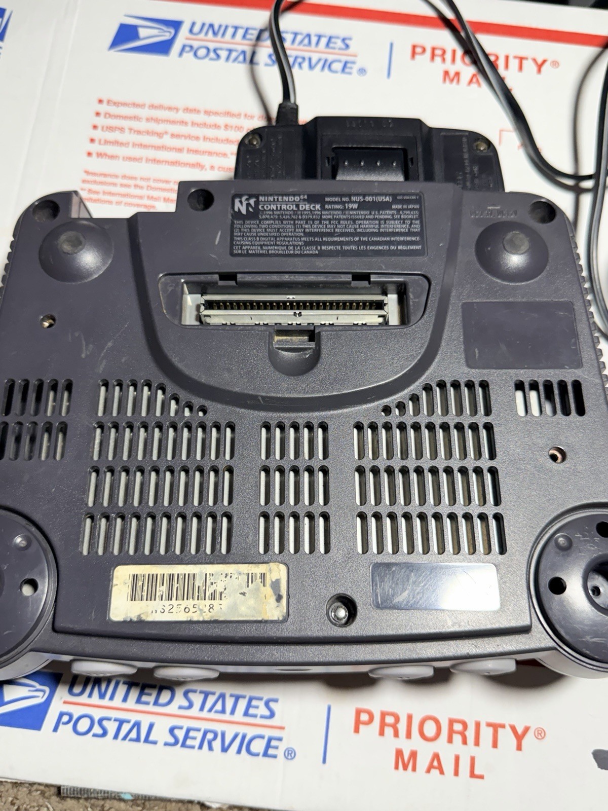Nintendo 64 System 32MB Home Console Gray With Power Supply And Oem Display Cord