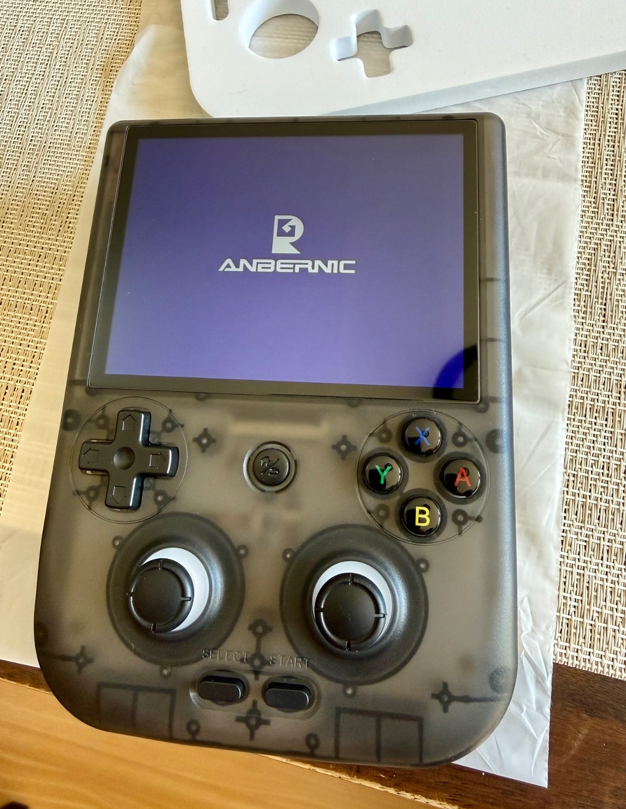 ANBERNIC RG 406V Video Game Console Transparent Black