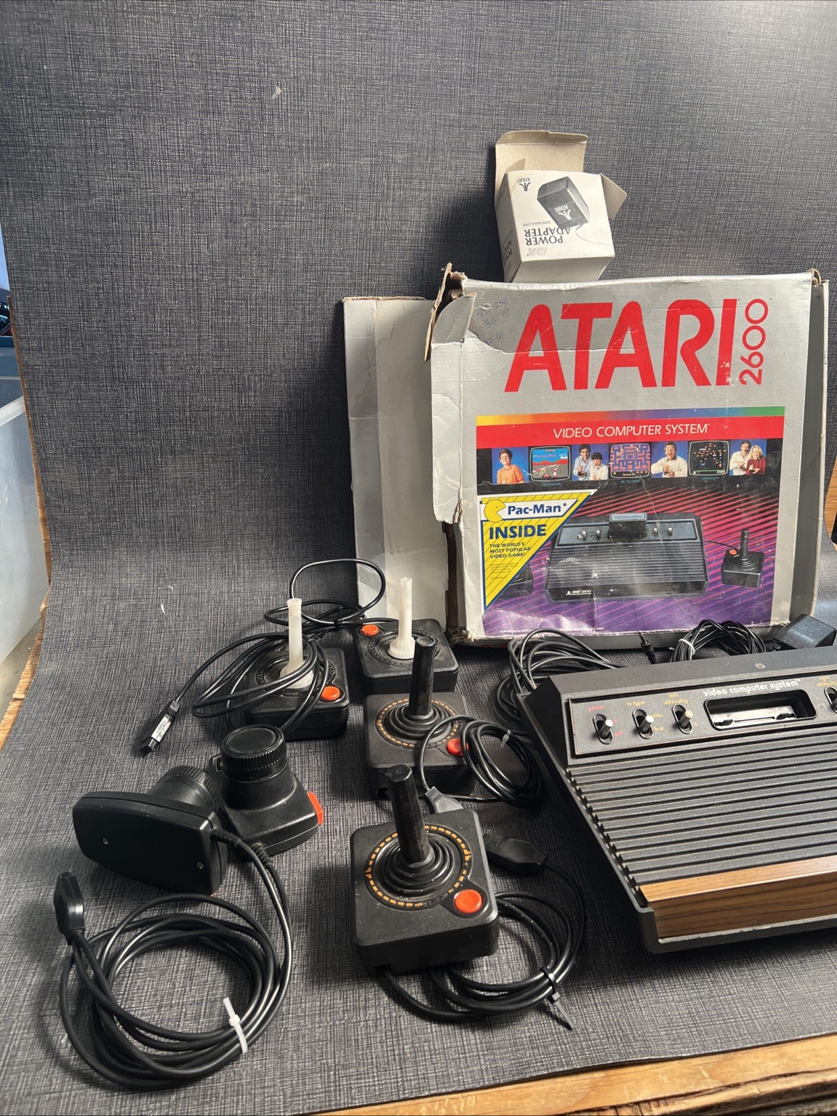 Atari 2600 Video Computer System With Extra Controllers And Original Box