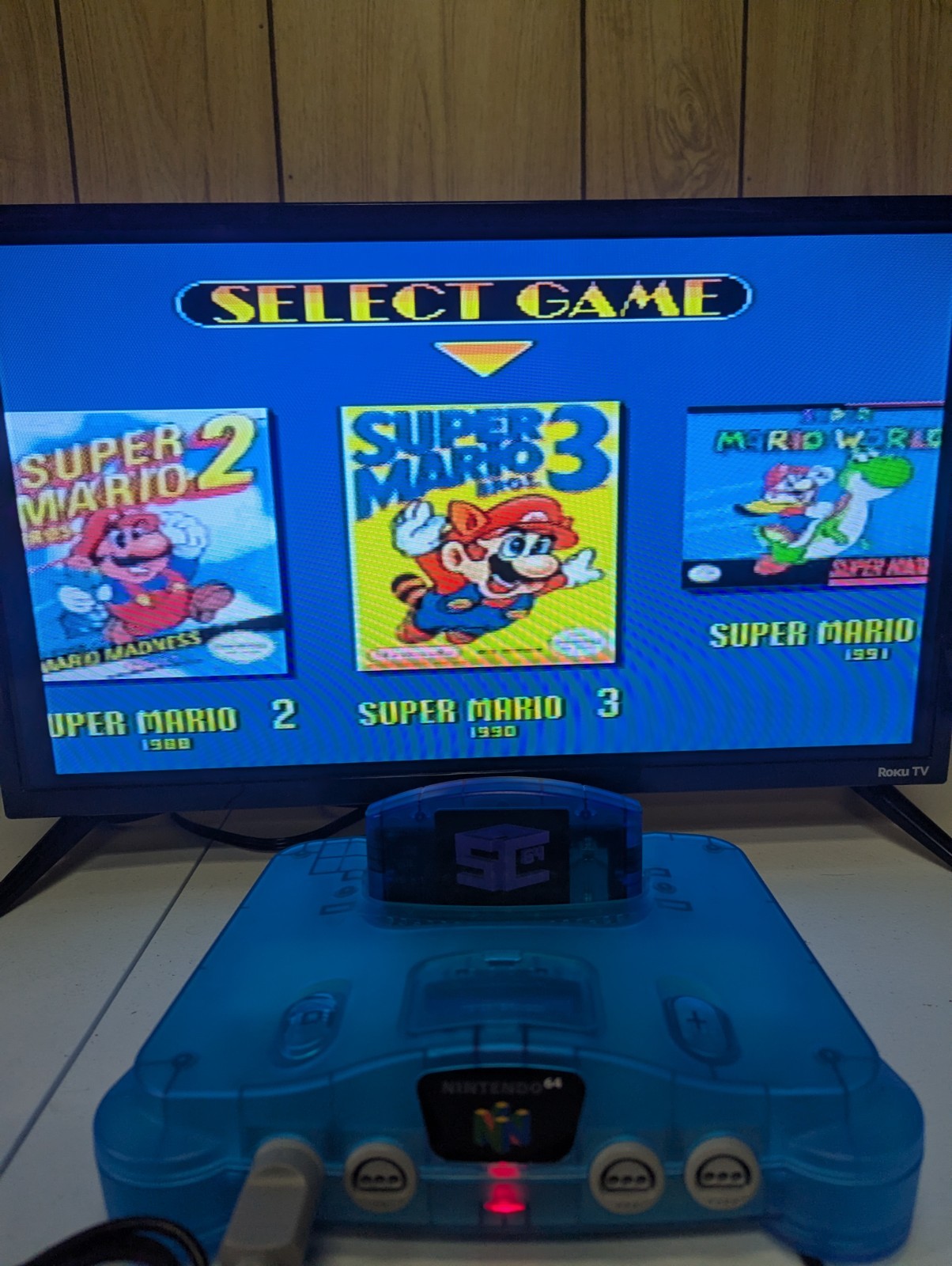 Nintendo 64 Ice Blue Console + SummerCart 64