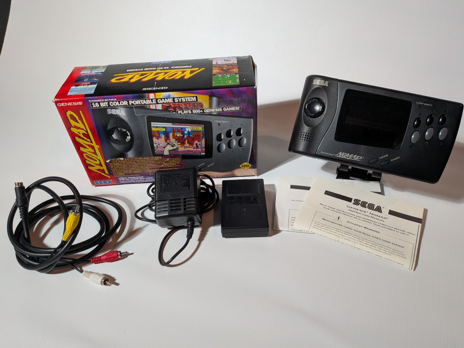 SEGA Nomad CIB Complete in Box Tested Working w/ Battery Pack AV Cable