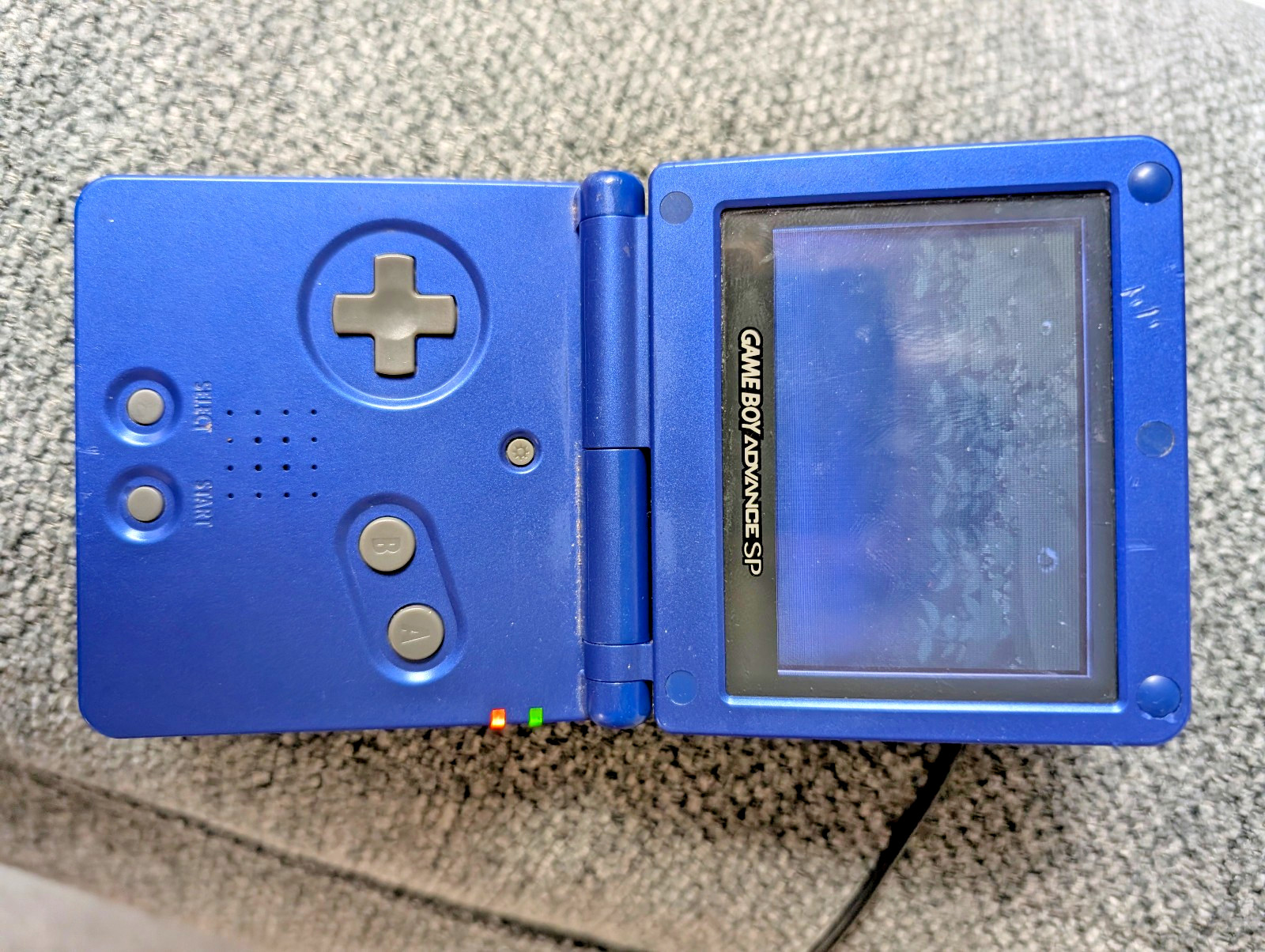 Nintendo Gameboy Advance SP Cobalt + Pokémon Sapphire + Official Charger WORKS