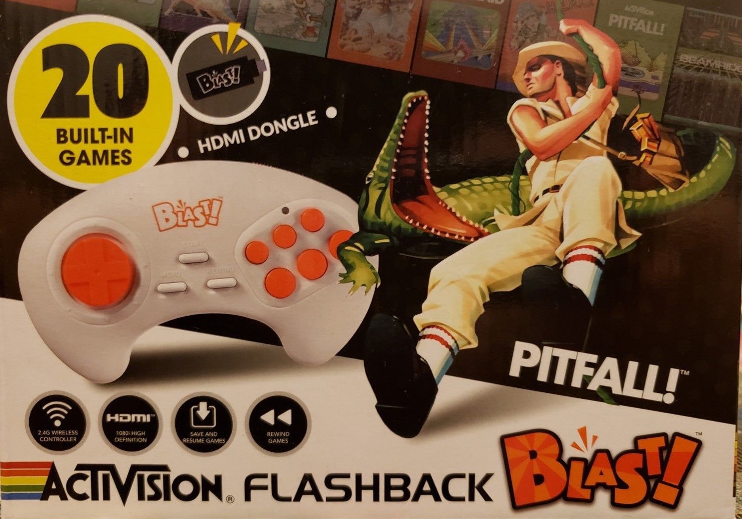 Activision Flashback Blast! Pitfall River Raid Atlantis HDMI Retro Video Gaming