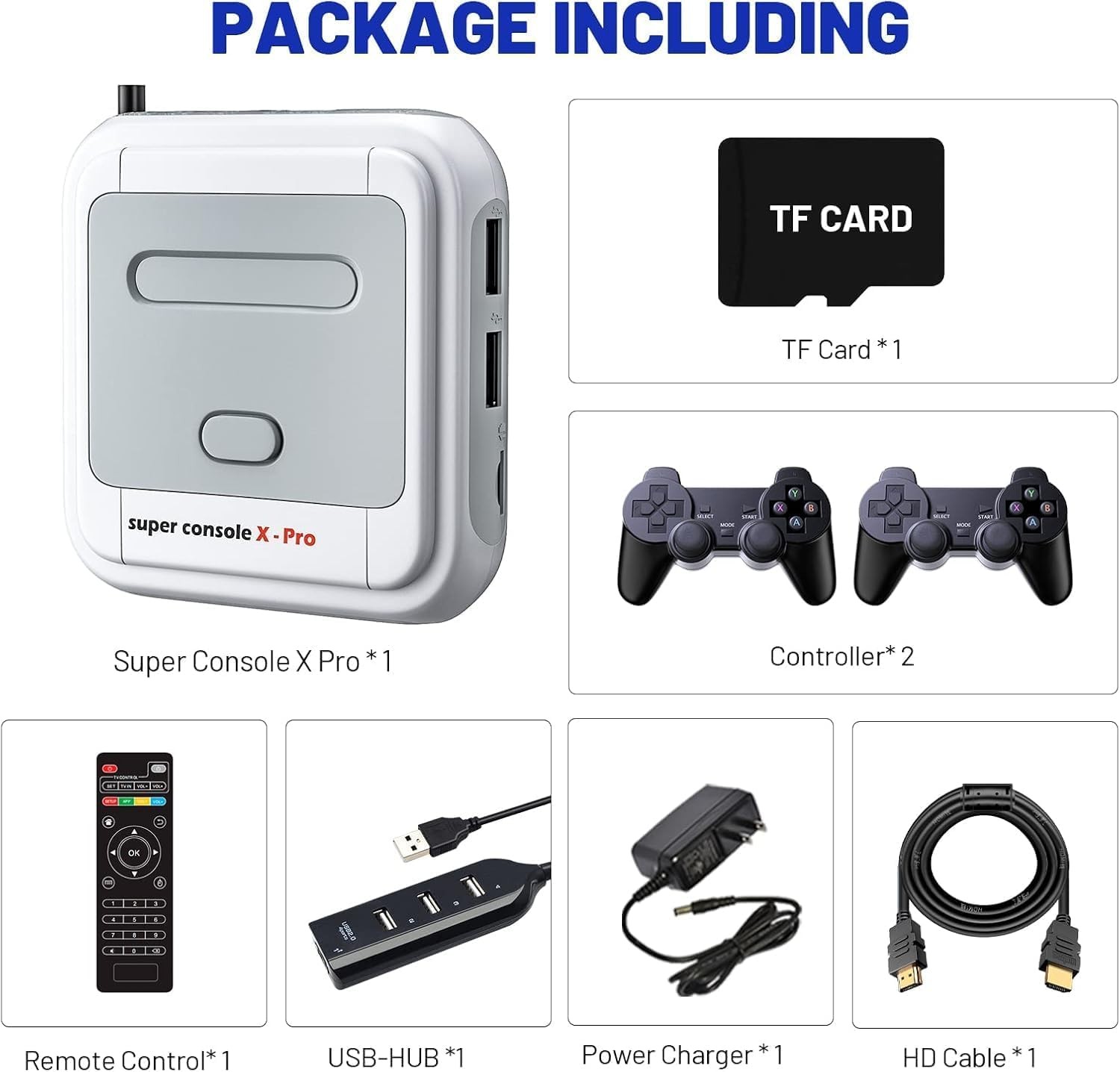 Super Console X Pro with 100000+ Games,TV & Game System in 1, Mini Retro Game…