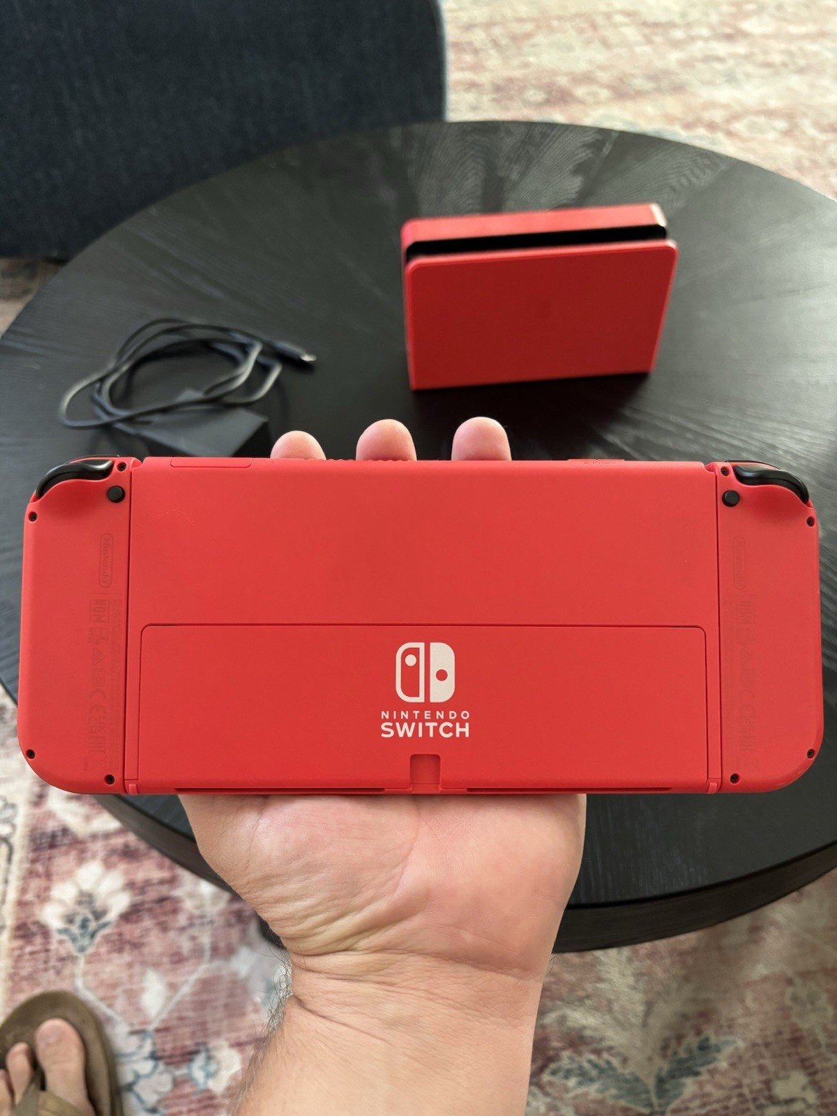 Nintendo Switch OLED Mario Edition Red with Dock Station and Power Cords