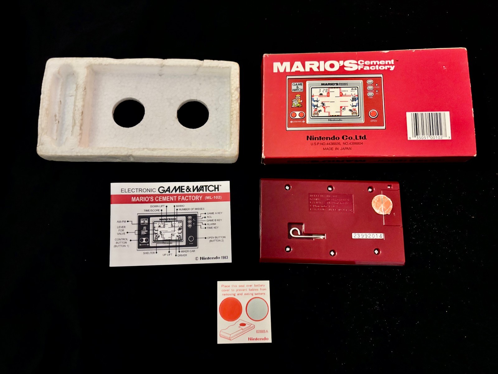Nintendo Mario’s Cement Factory game & watch vintage retro classic toy LCD game