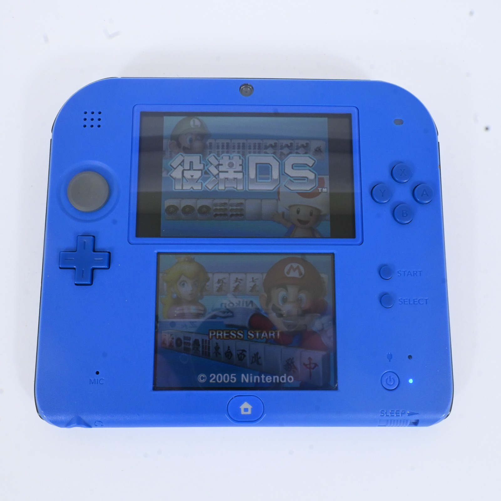 Nintendo 2DS Blue Console FTR-001 Boxed Tested w/ Mahjong DS NTSC-J