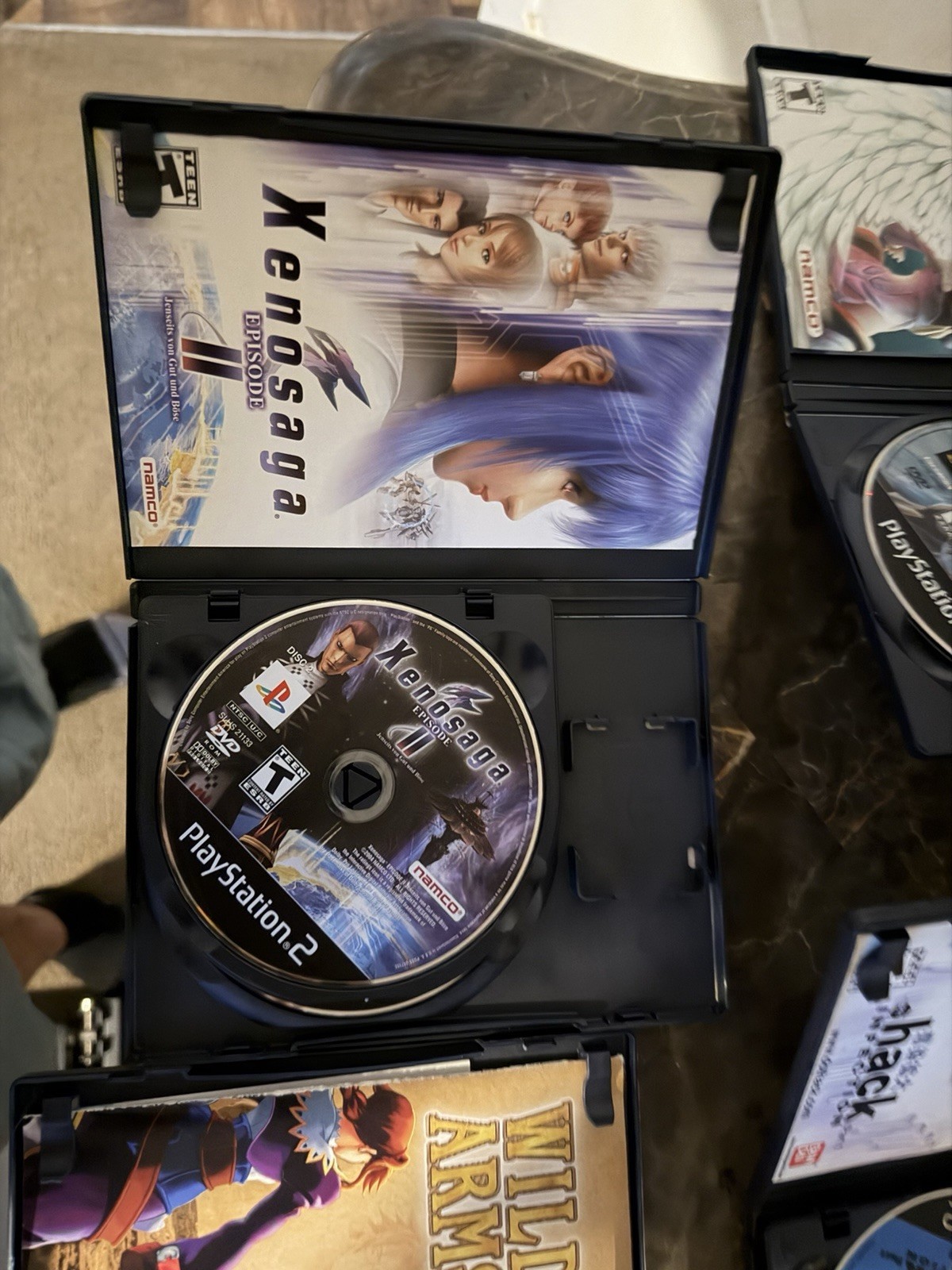 Sony PlayStation 2 Slim Console And Games CIB Xenosaga Wild arms Dot Hack